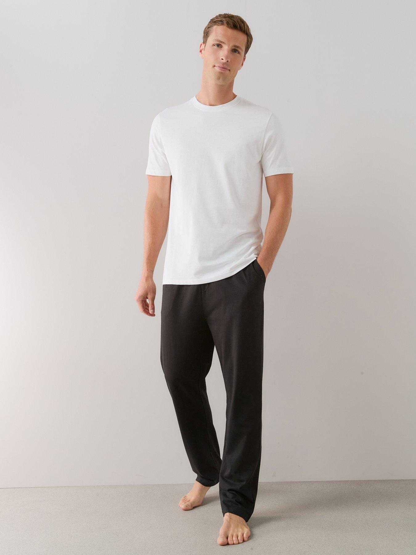 Image 4 of 7 of The Very Collection 2 Pack Essentials Pyjama Trousers - Black/Charcoal