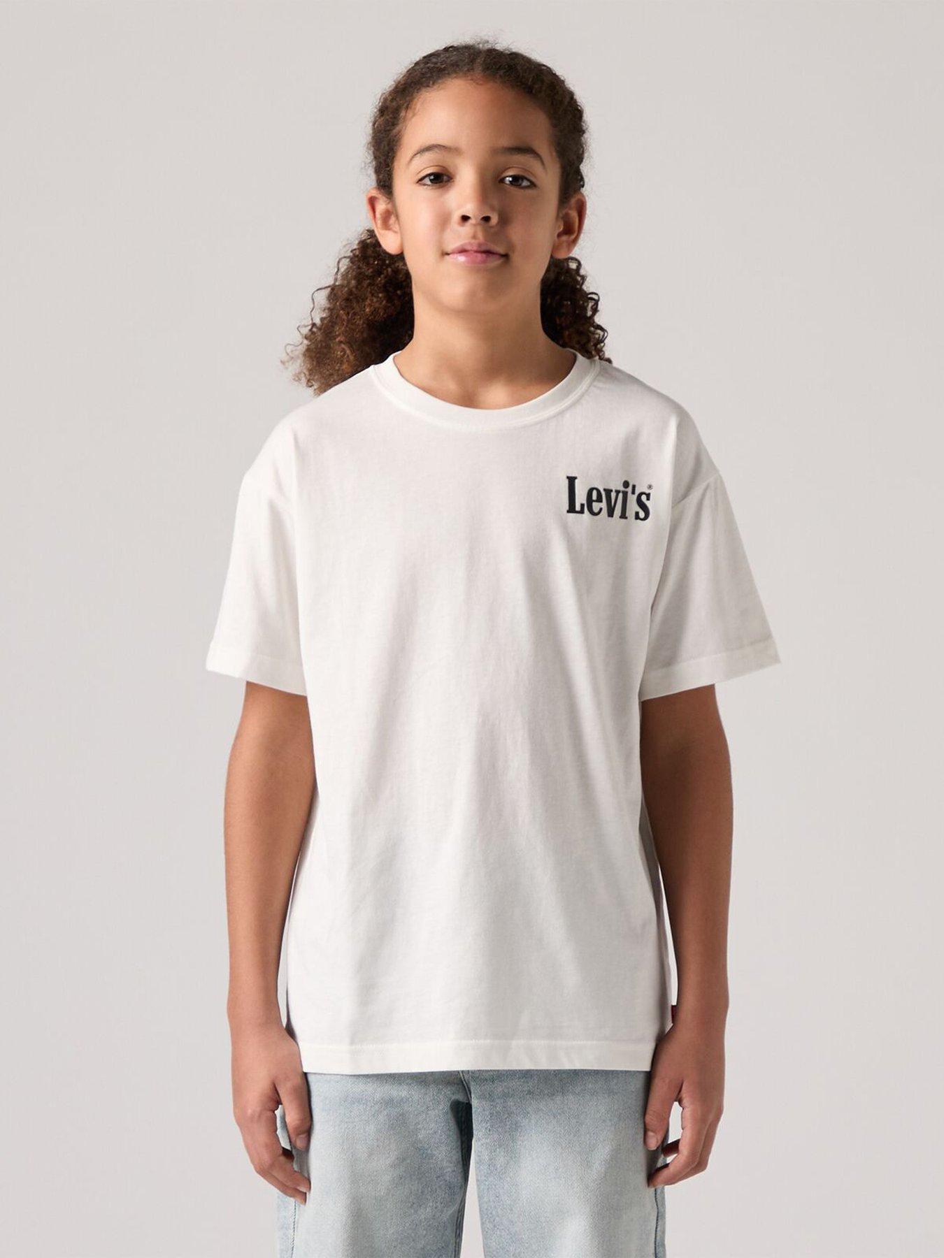 Levi's Boys Aquatic Lounge Short Sleeve T-Shirt - Off White