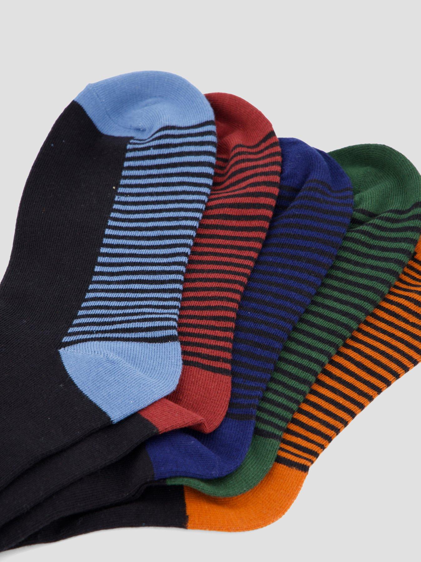 Image 3 of 3 of The Very Collection 5 Pack Heel &amp; Toe Socks - Multi