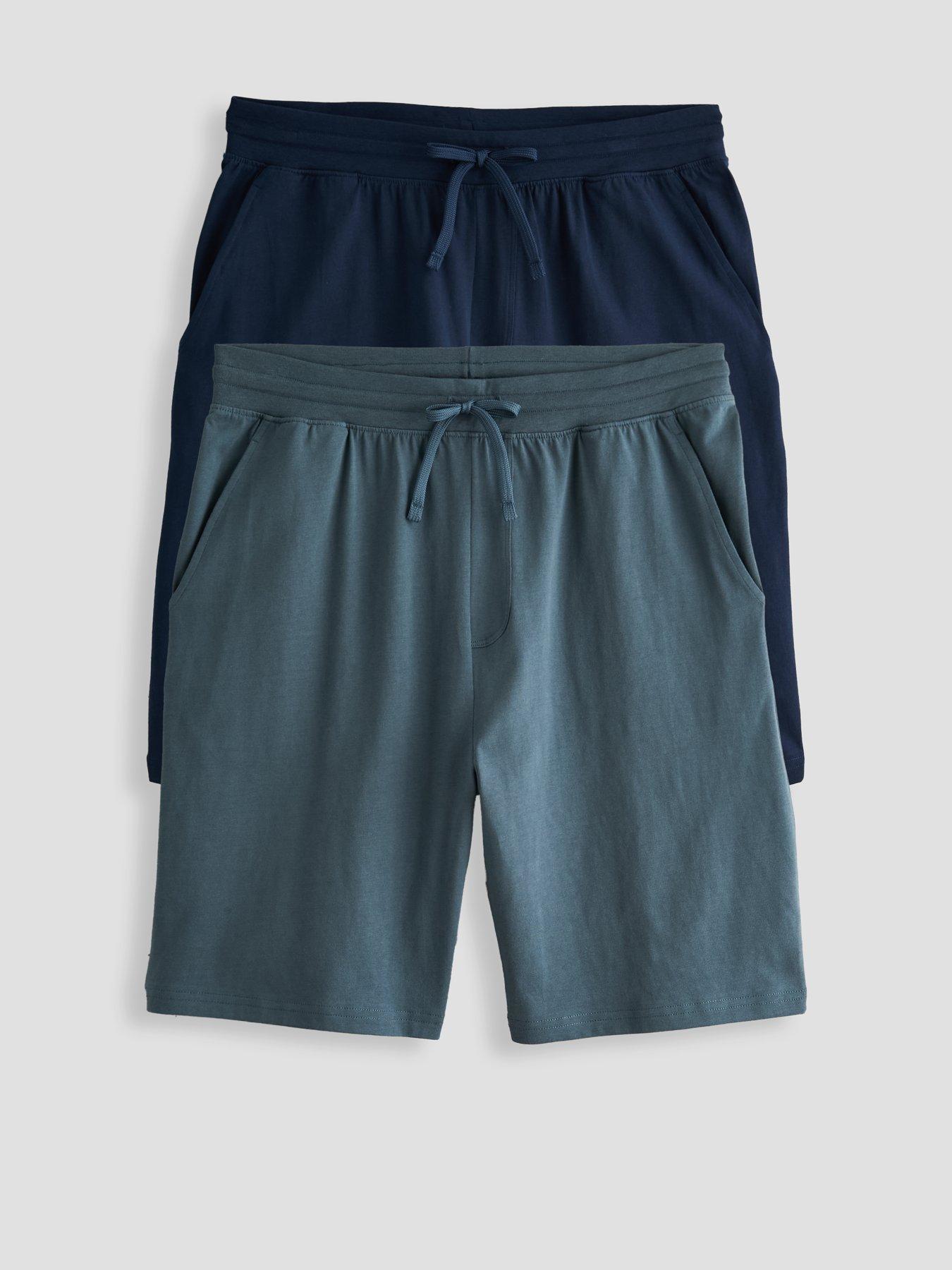 The Very Collection 2 Pack Pyjama Shorts - Blue/Navy