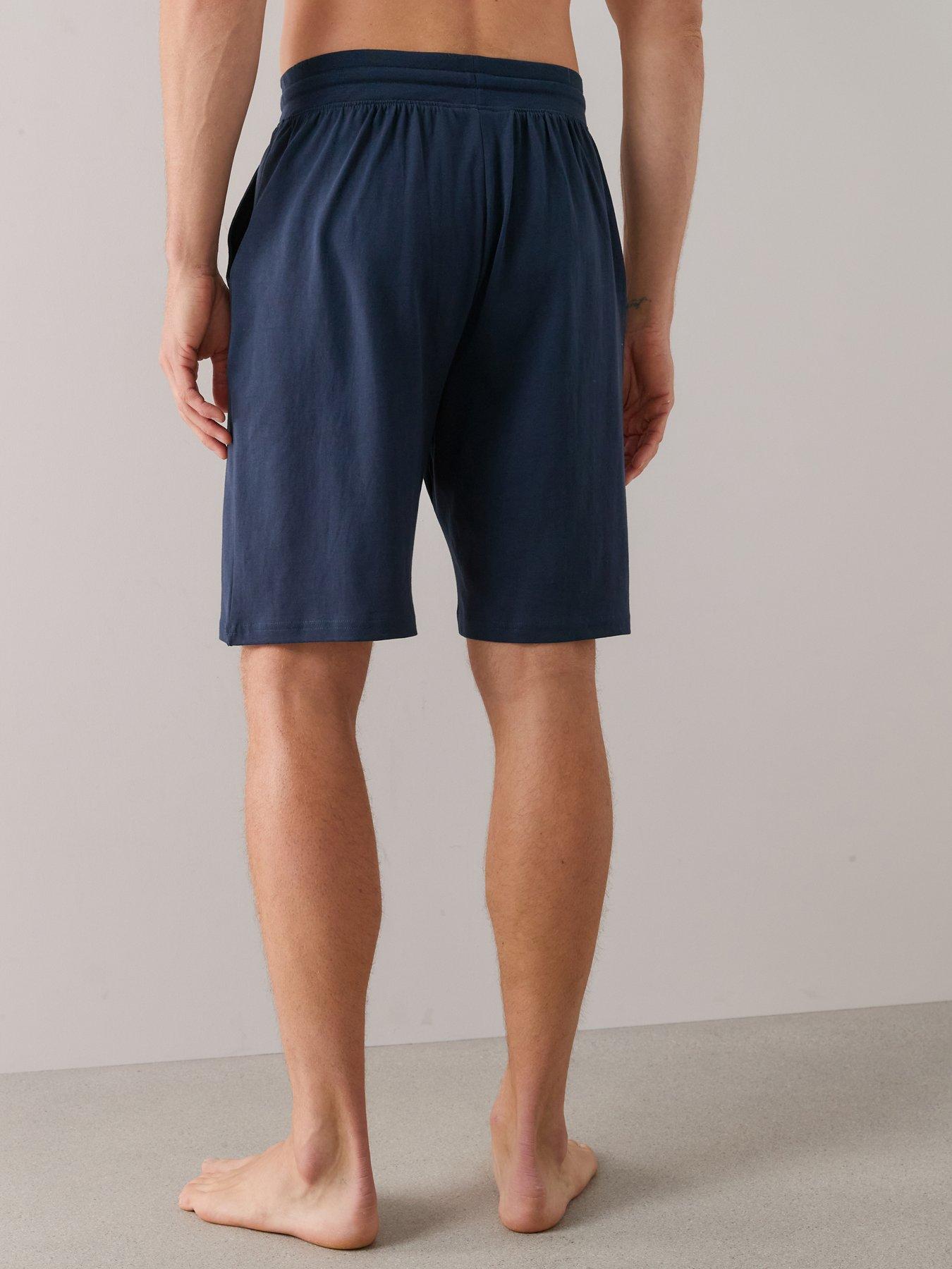 Image 3 of 7 of The Very Collection 2 Pack Pyjama Shorts - Blue/Navy