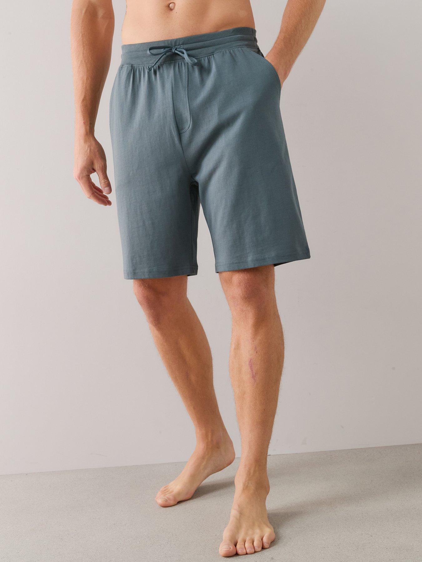 Image 5 of 7 of The Very Collection 2 Pack Pyjama Shorts - Blue/Navy