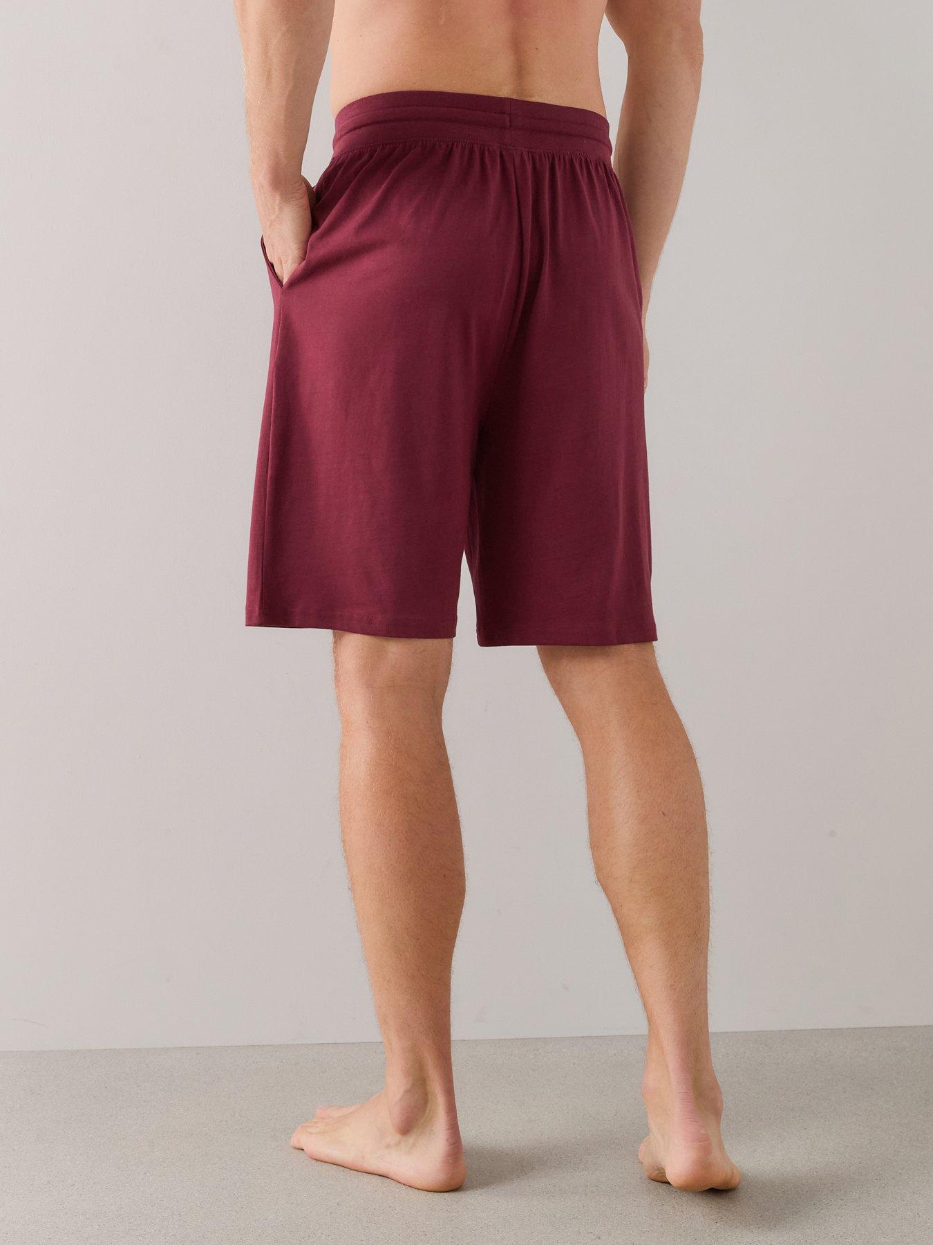 Image 3 of 7 of The Very Collection 2 Pack Pyjama Shorts - Charcoal/Burgundy