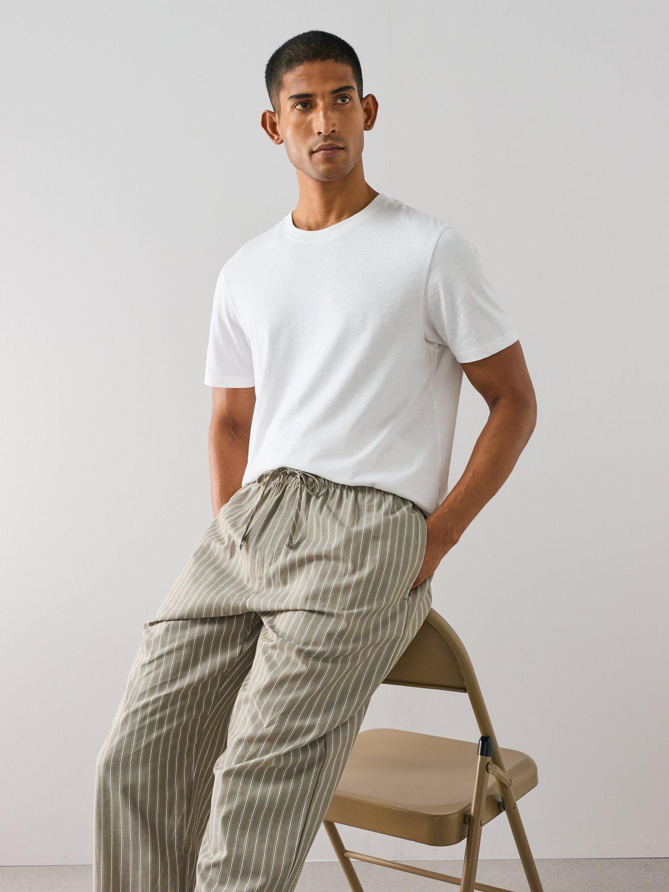Image 4 of 7 of The Very Collection Pure Cotton Striped Pyjama Bottoms - Multi