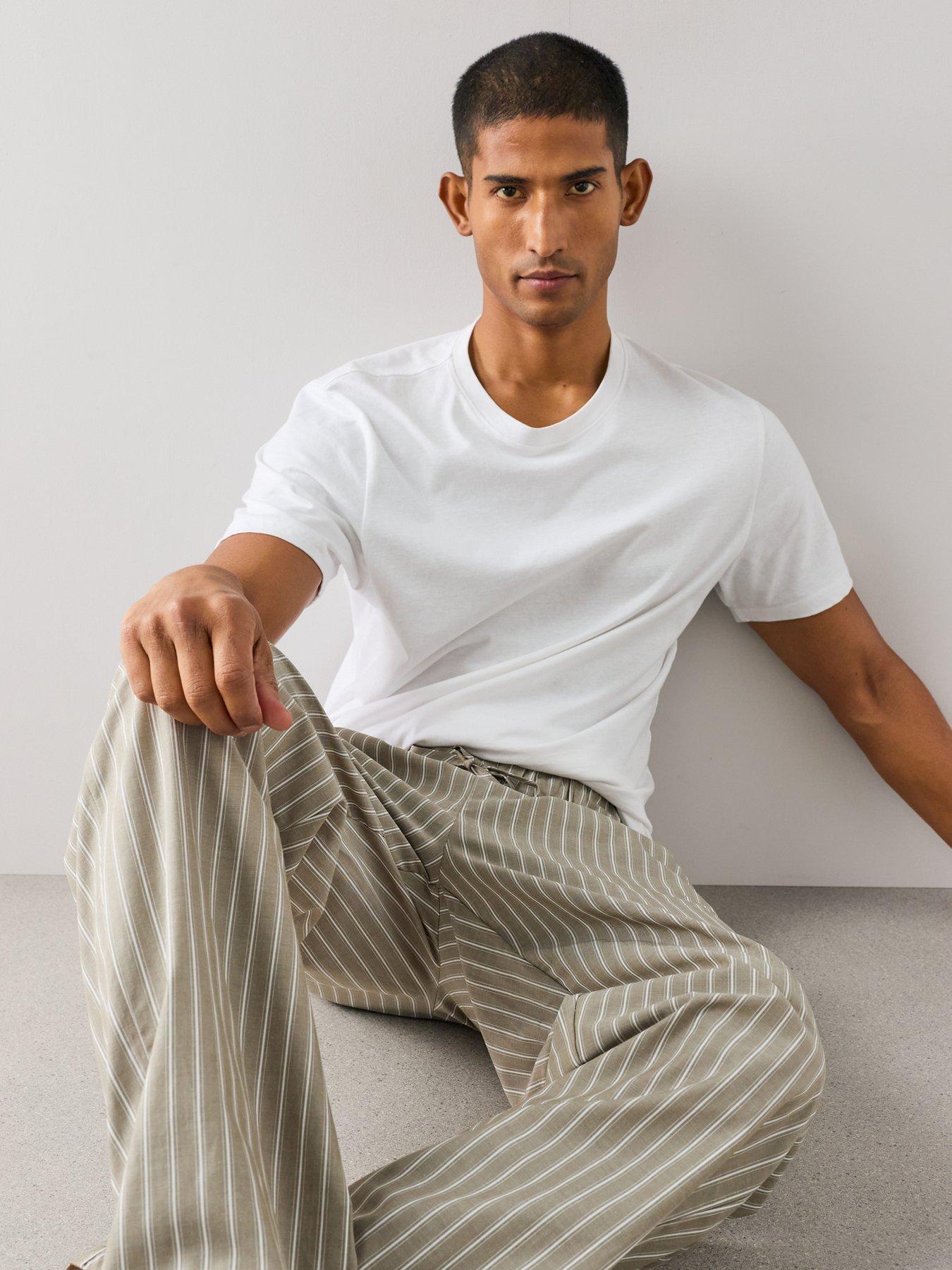 Image 5 of 7 of The Very Collection Pure Cotton Striped Pyjama Bottoms - Multi