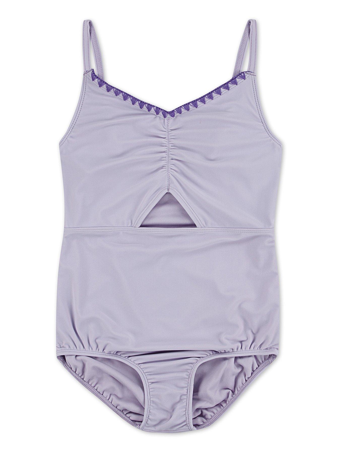 Image 1 of 3 of Abercrombie & Fitch Girls Cinched Cutout Swimsuit - Purple