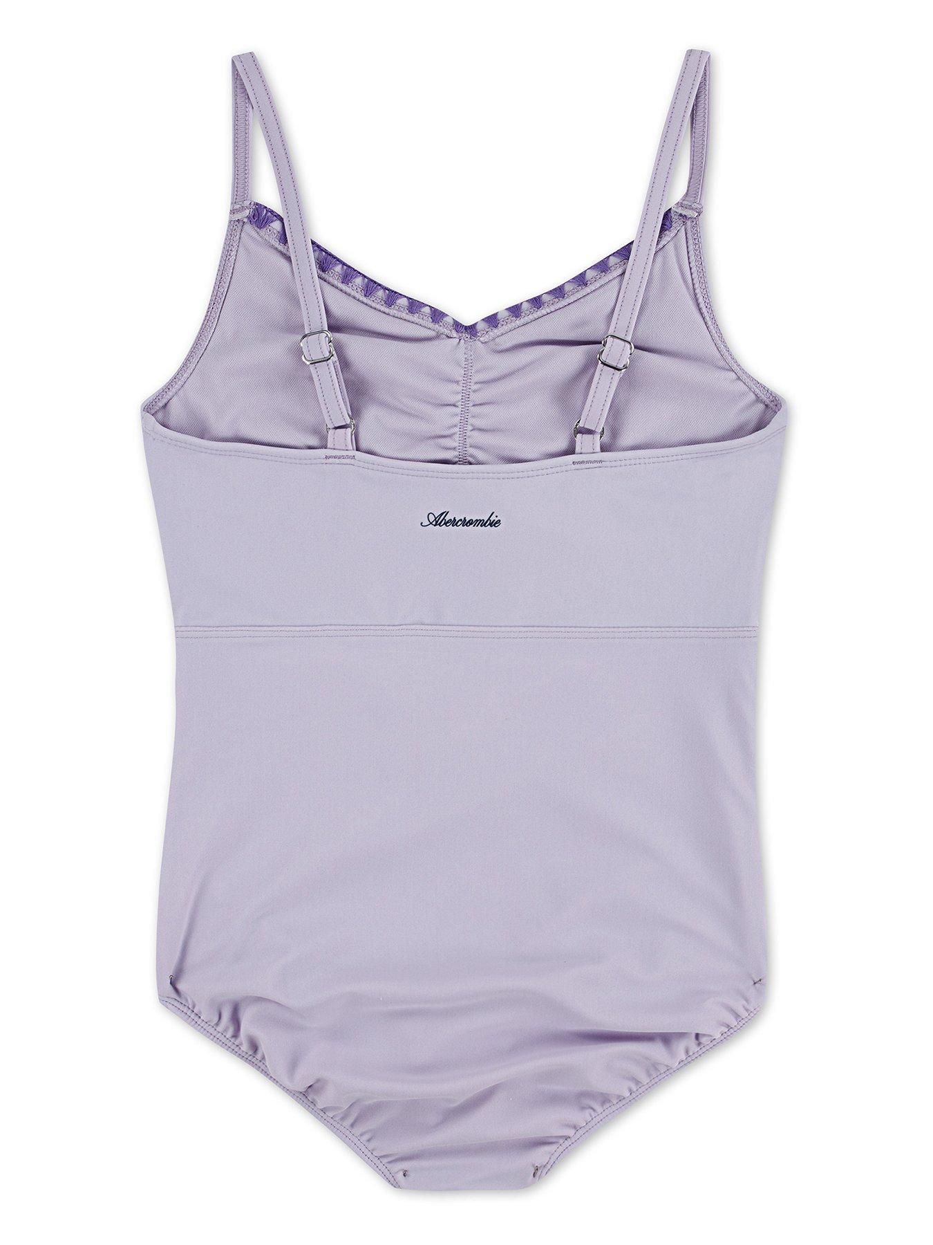 Image 2 of 3 of Abercrombie & Fitch Girls Cinched Cutout Swimsuit - Purple