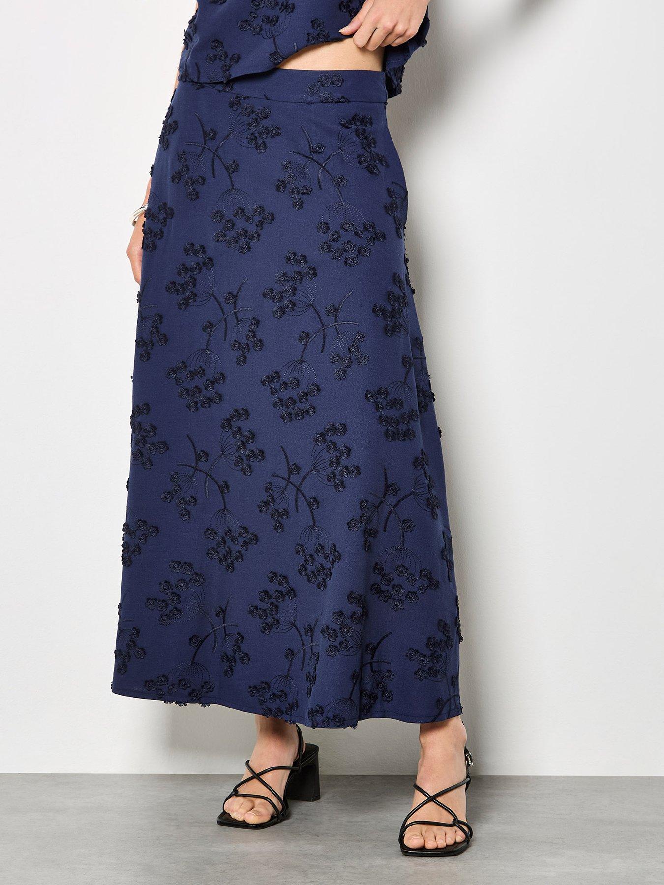 Apricot Dandellion Embroidered Skirt