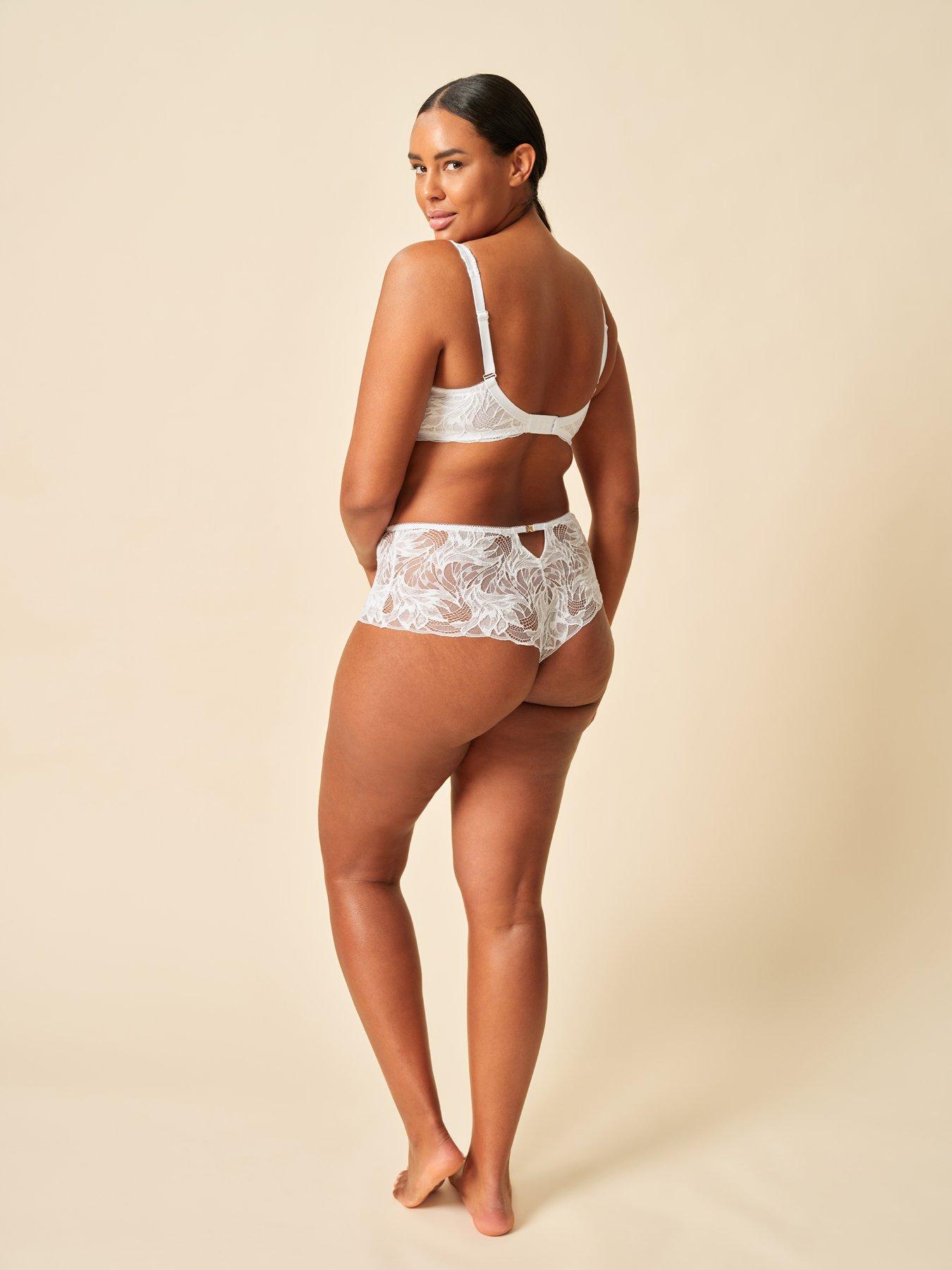 Image 2 of 6 of Gossard Lace Soiree Padded Plunge Bra - White