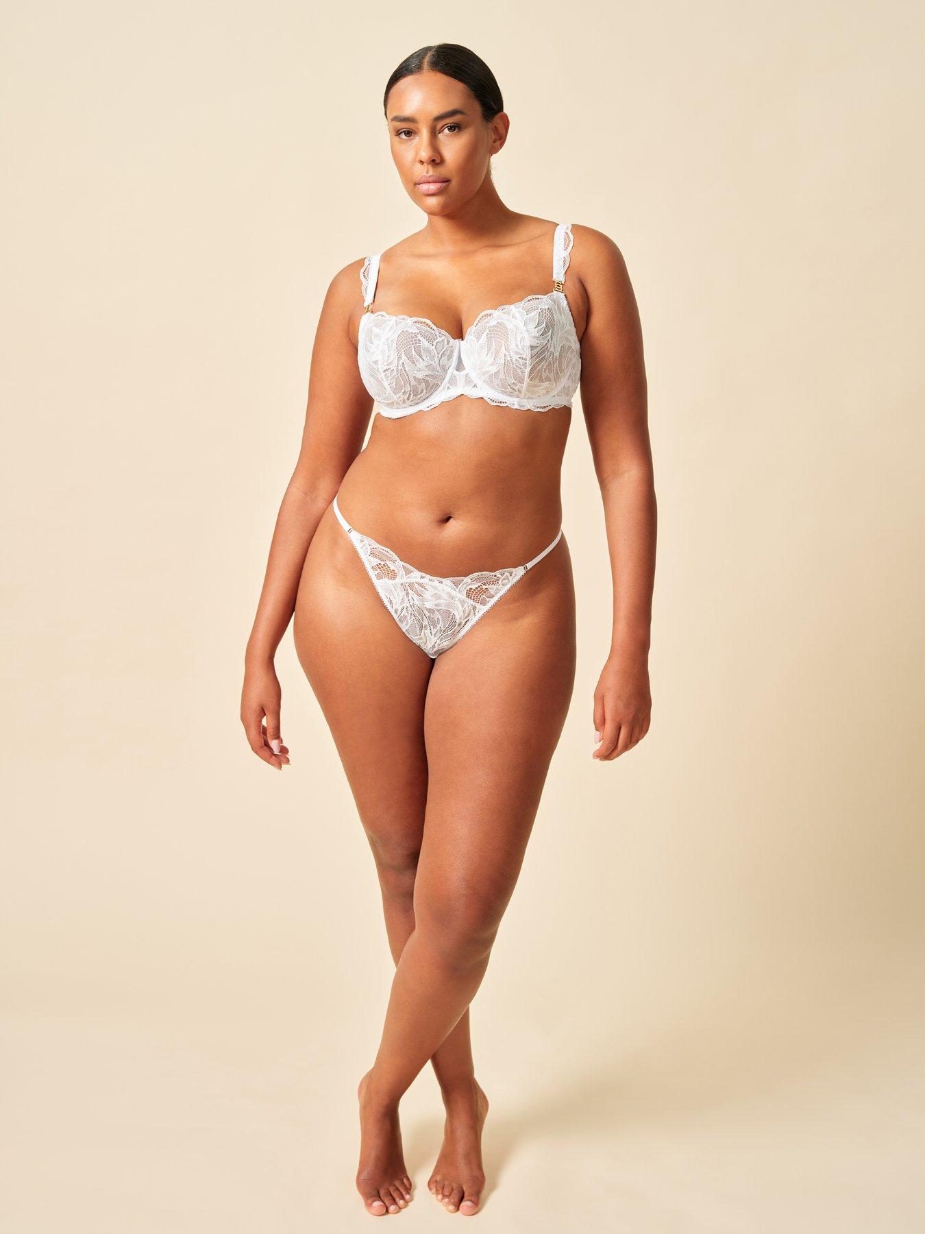 Image 3 of 6 of Gossard Gossard Lace Soiree Thong - White