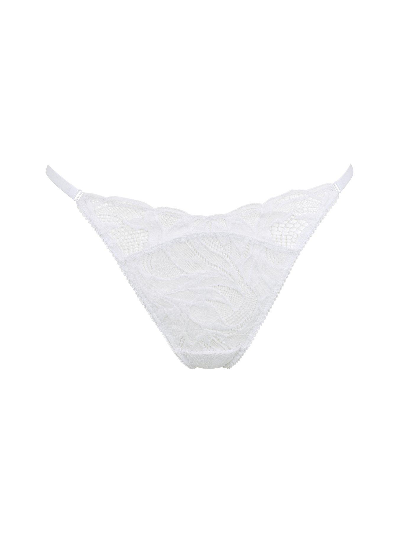 Image 6 of 6 of Gossard Gossard Lace Soiree Thong - White