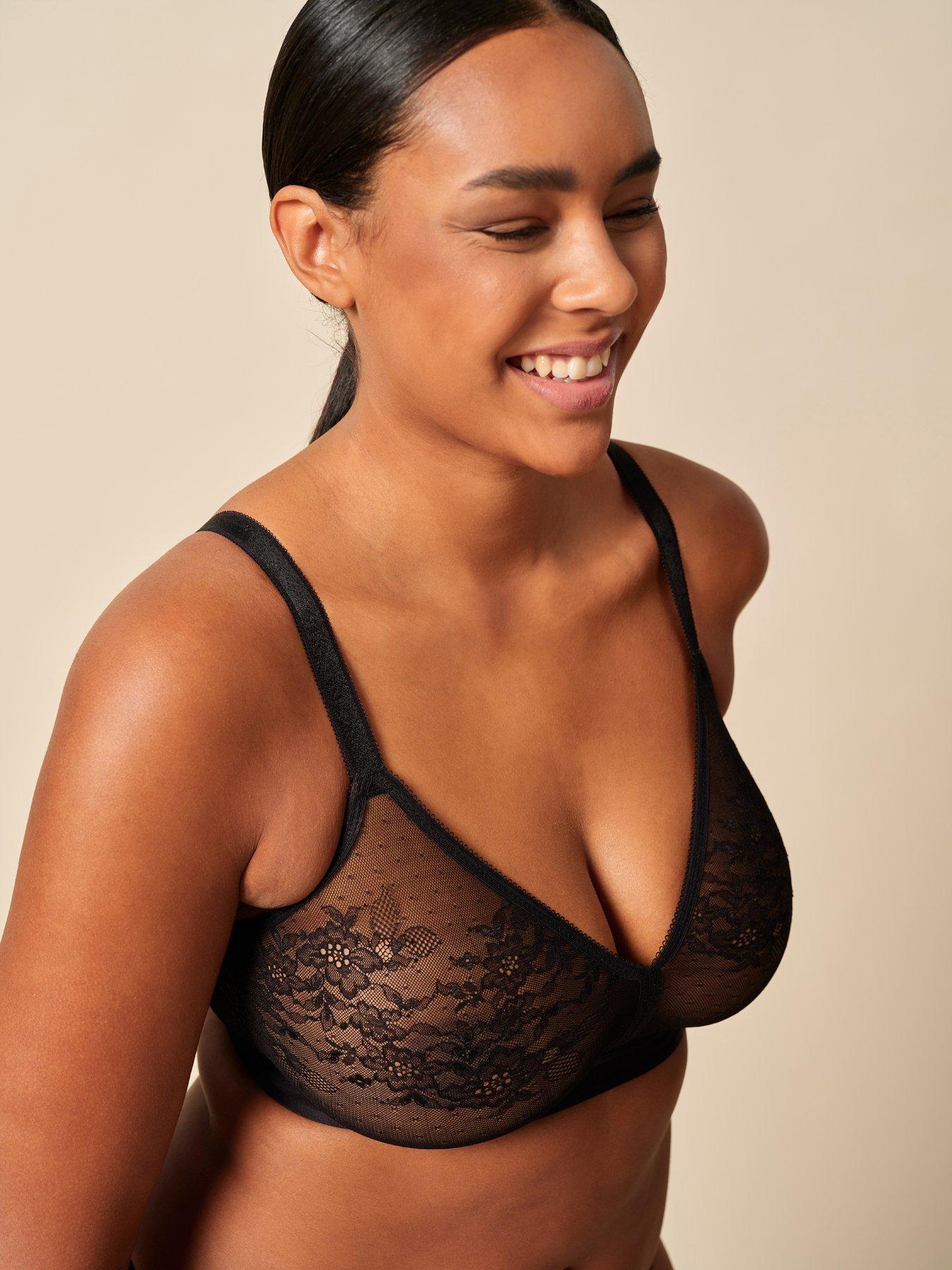  image of gossard-glossies-lace-non-wired-bralet-black