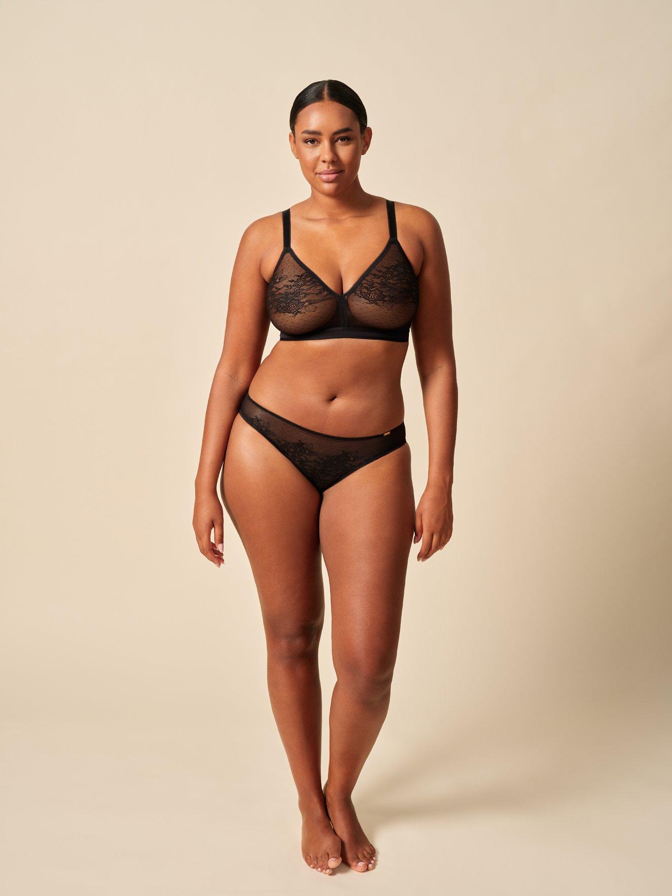 Image 3 of 6 of Gossard Glossies Lace Non Wired Bralet - Black