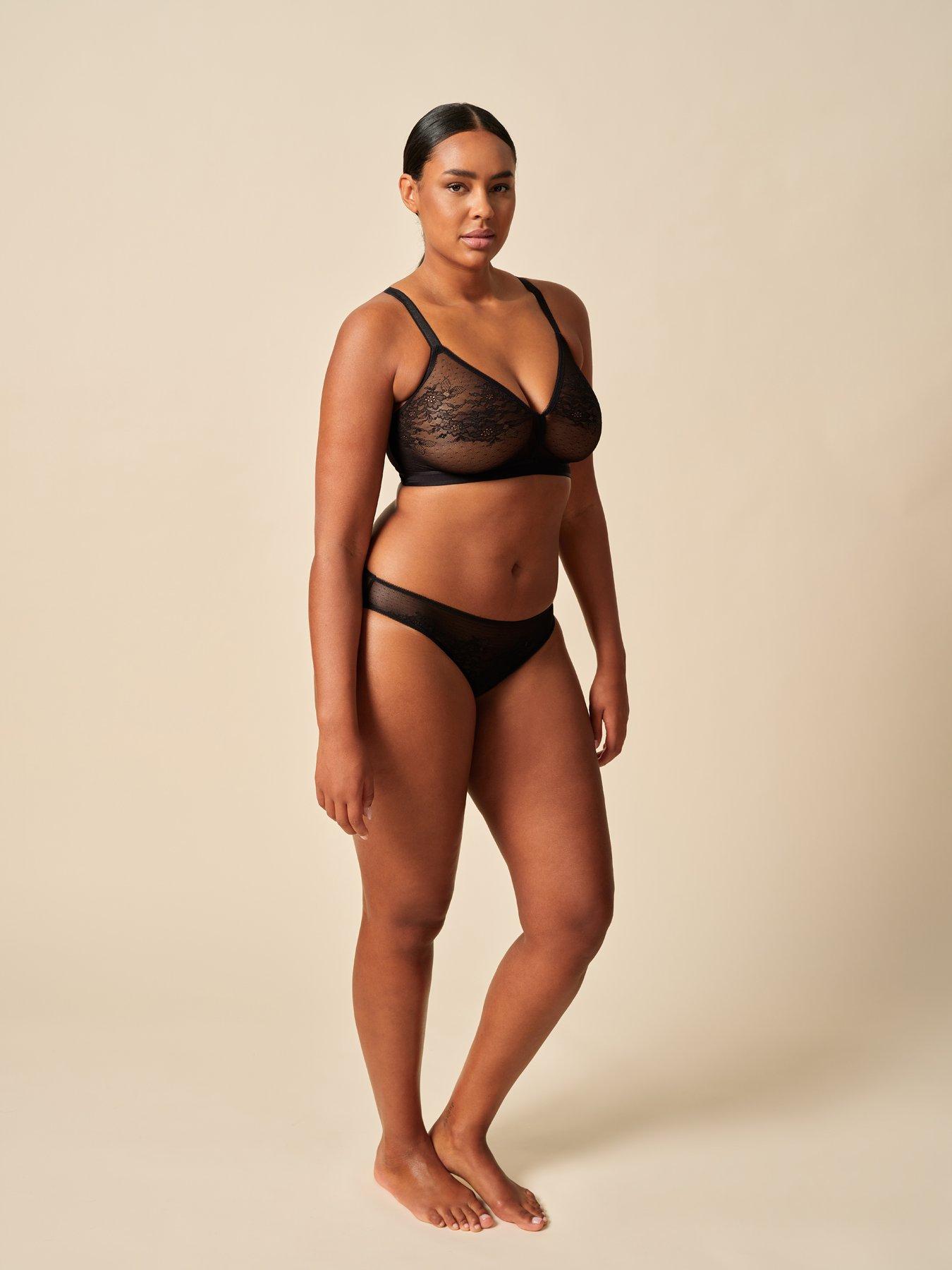 Image 4 of 6 of Gossard Glossies Lace Non Wired Bralet - Black