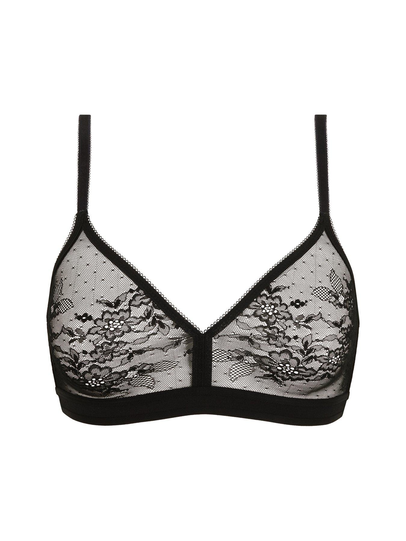  image of gossard-glossies-lace-non-wired-bralet-black