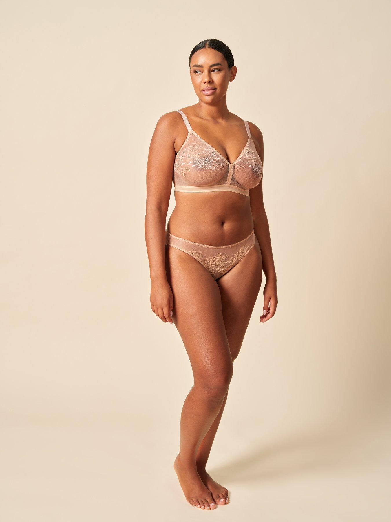 Image 3 of 6 of Gossard Glossies Lace Non Wired Bralet - Beige