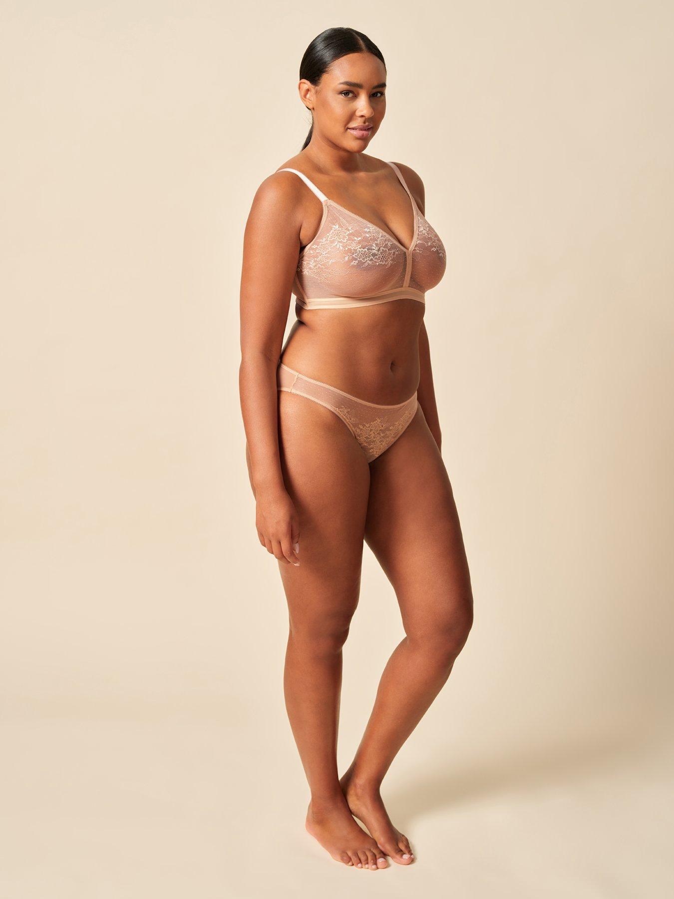 Image 4 of 6 of Gossard Glossies Lace Non Wired Bralet - Beige