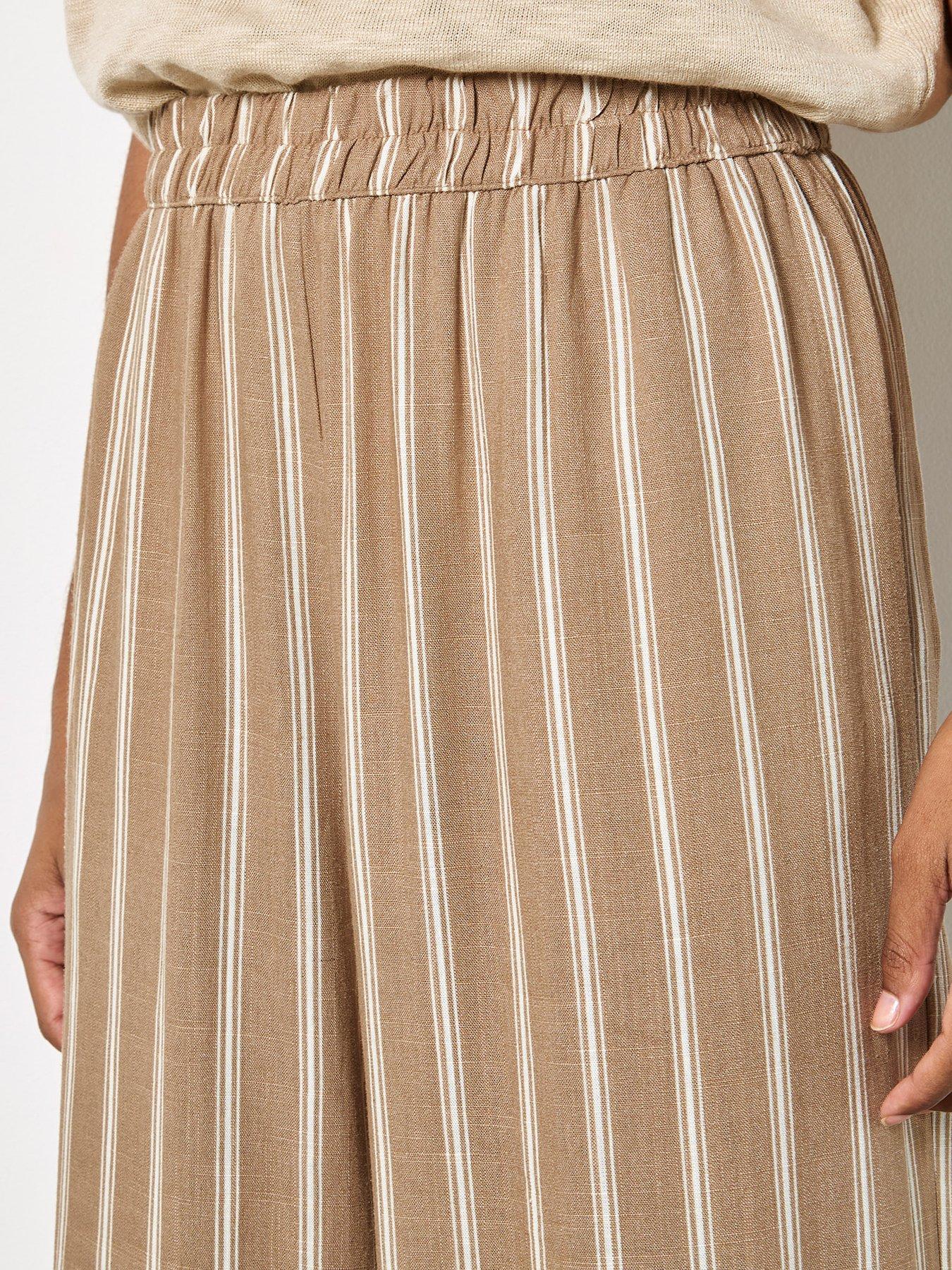Image 5 of 5 of Apricot Stripe Linen Mix Trousers