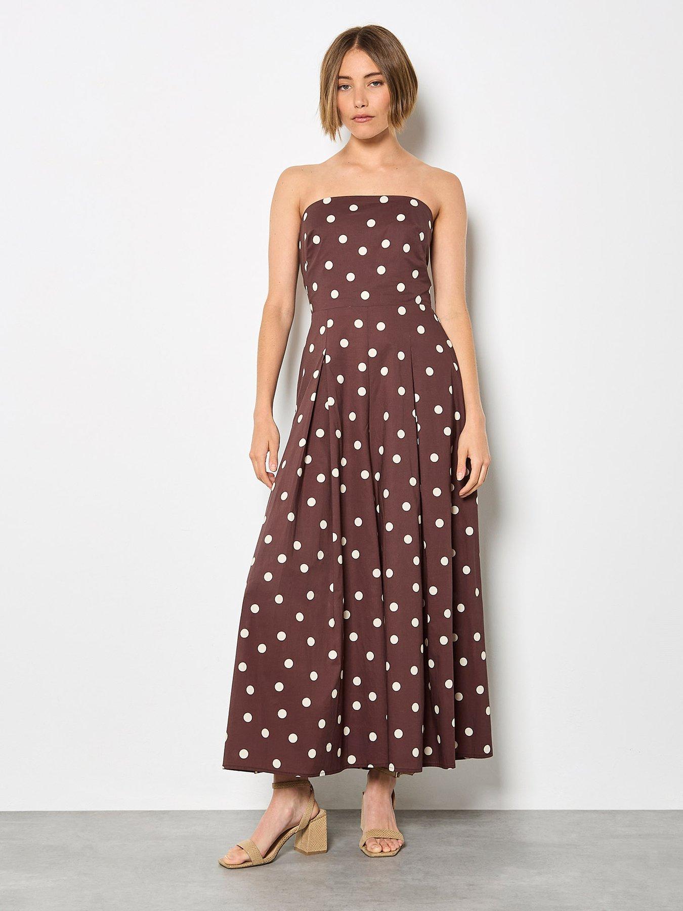  image of apricot-bardo-polka-dot-jumpsuit