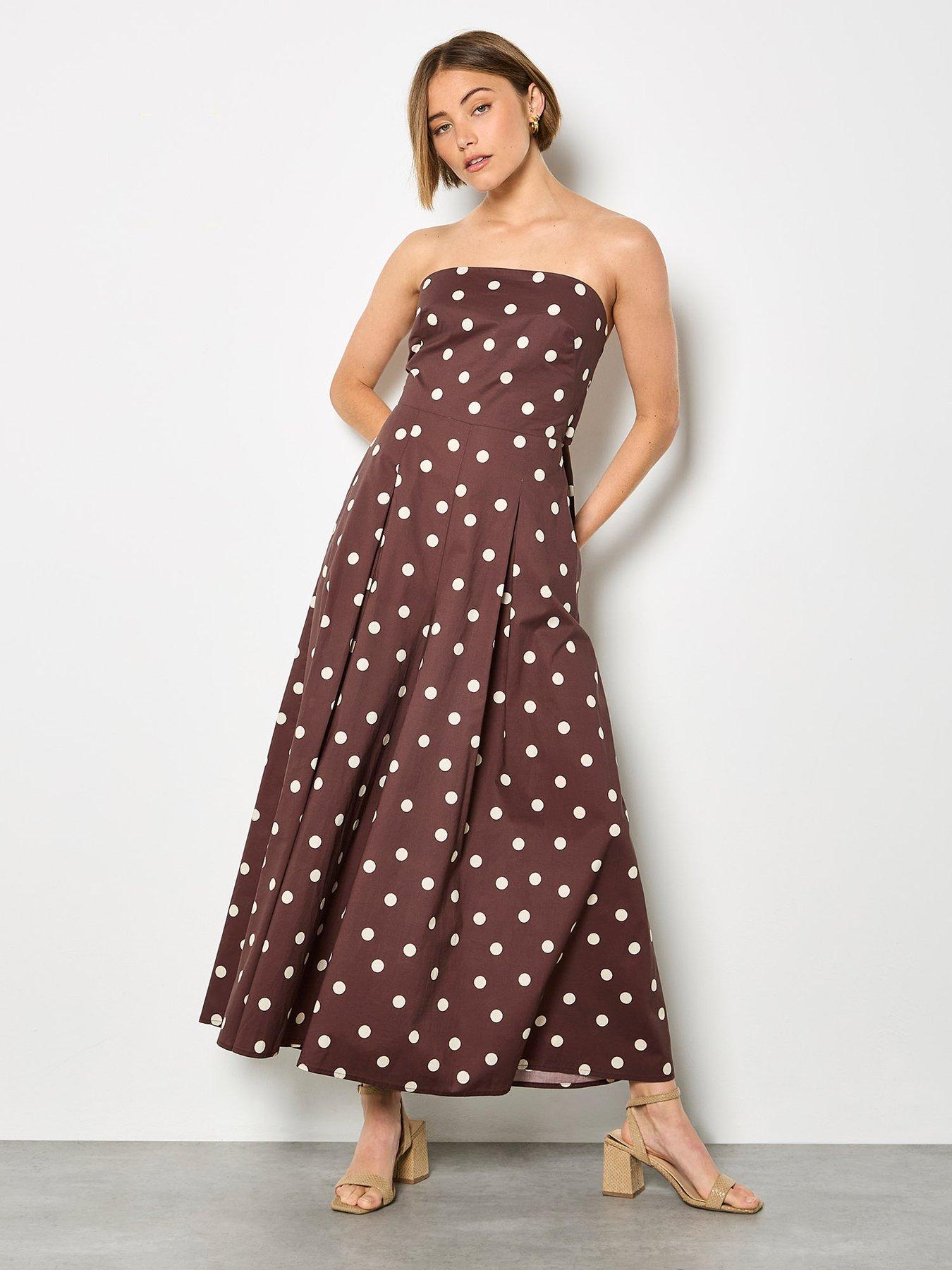  image of apricot-bardo-polka-dot-jumpsuit