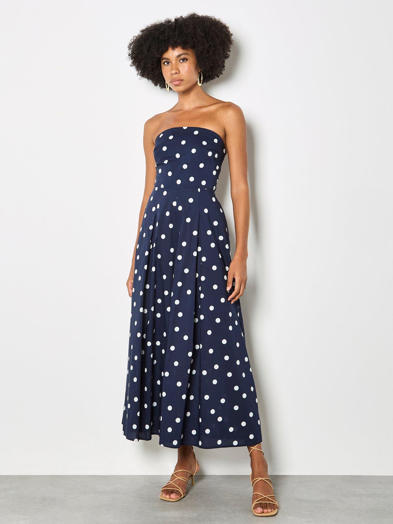 Image 3 of 5 of Apricot Bardo Polka Dot Jumpsuit