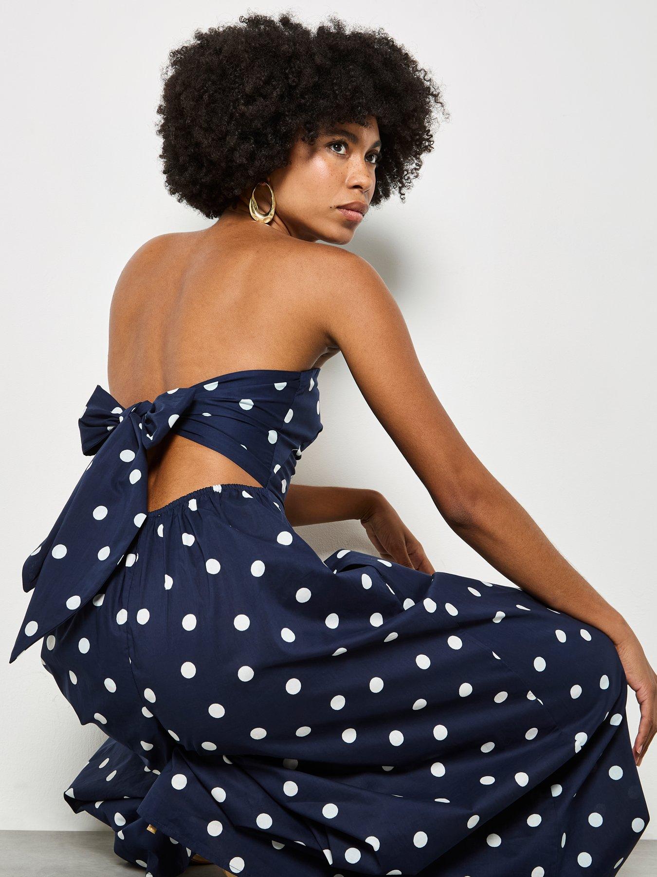 Image 5 of 5 of Apricot Bardo Polka Dot Jumpsuit