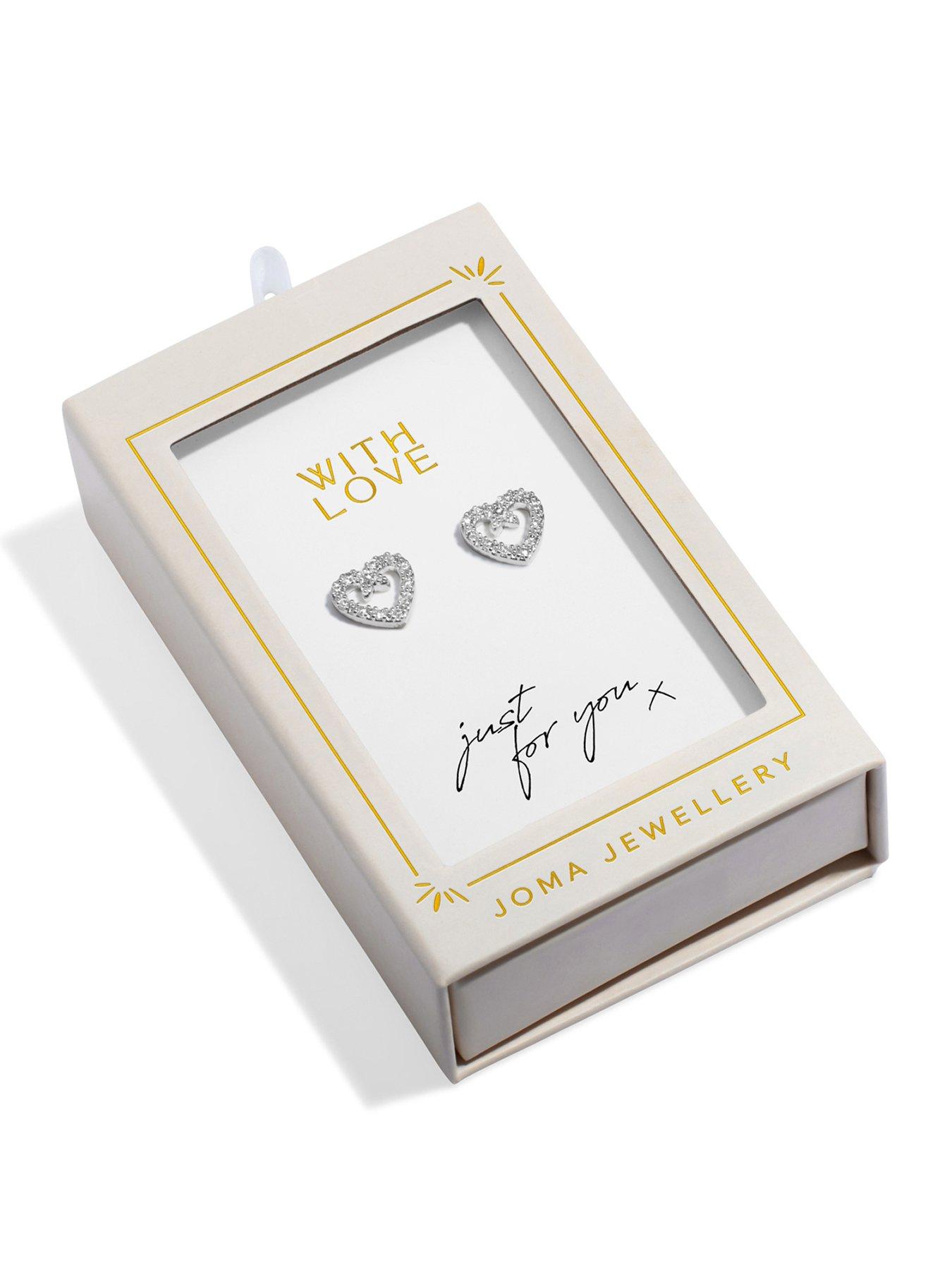 Image 1 of 6 of Joma Jewellery MOMENTS TO SHINE , WITH LOVE , Silver Plated , Stud Earrings