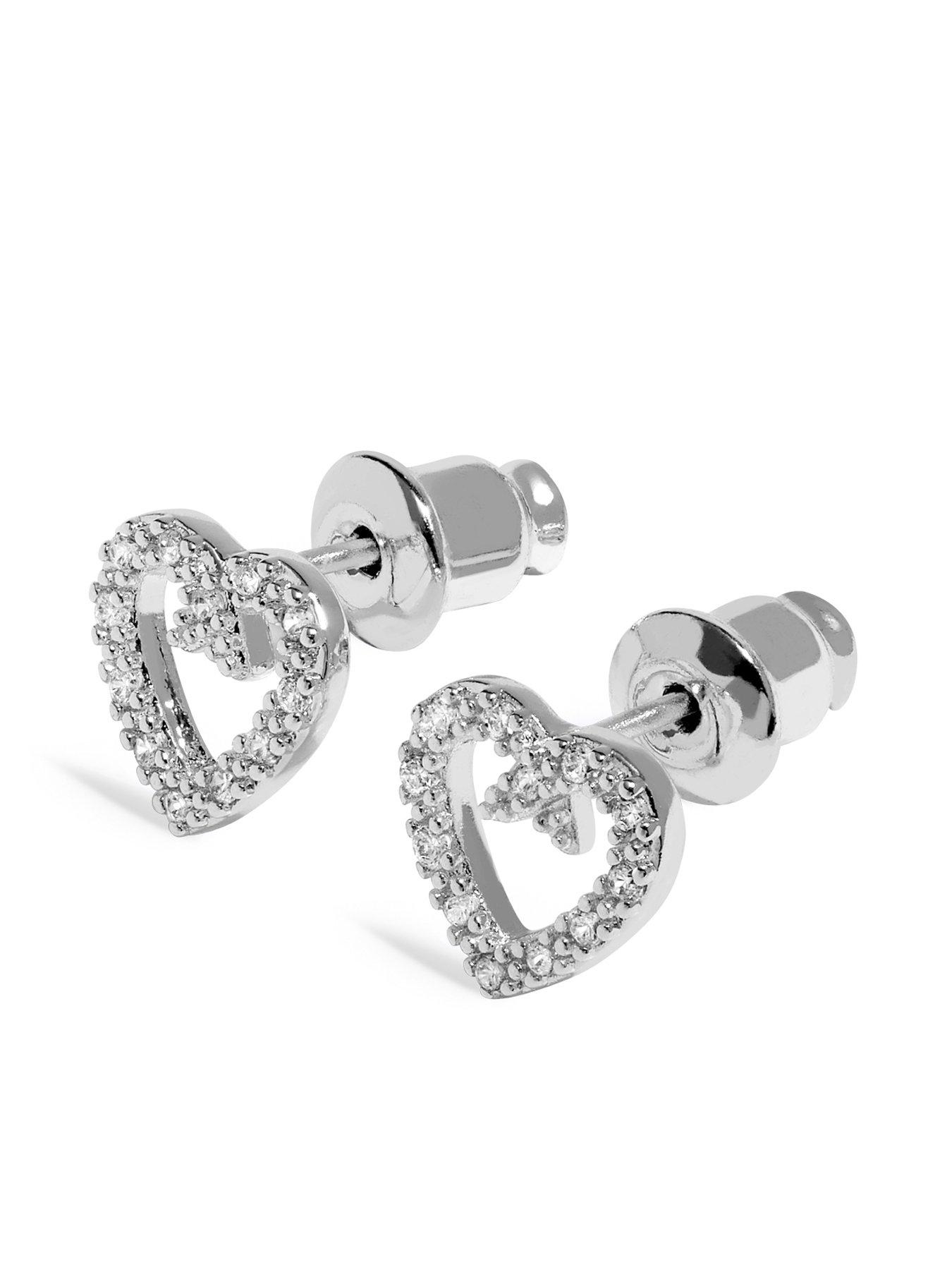 Image 3 of 6 of Joma Jewellery MOMENTS TO SHINE , WITH LOVE , Silver Plated , Stud Earrings