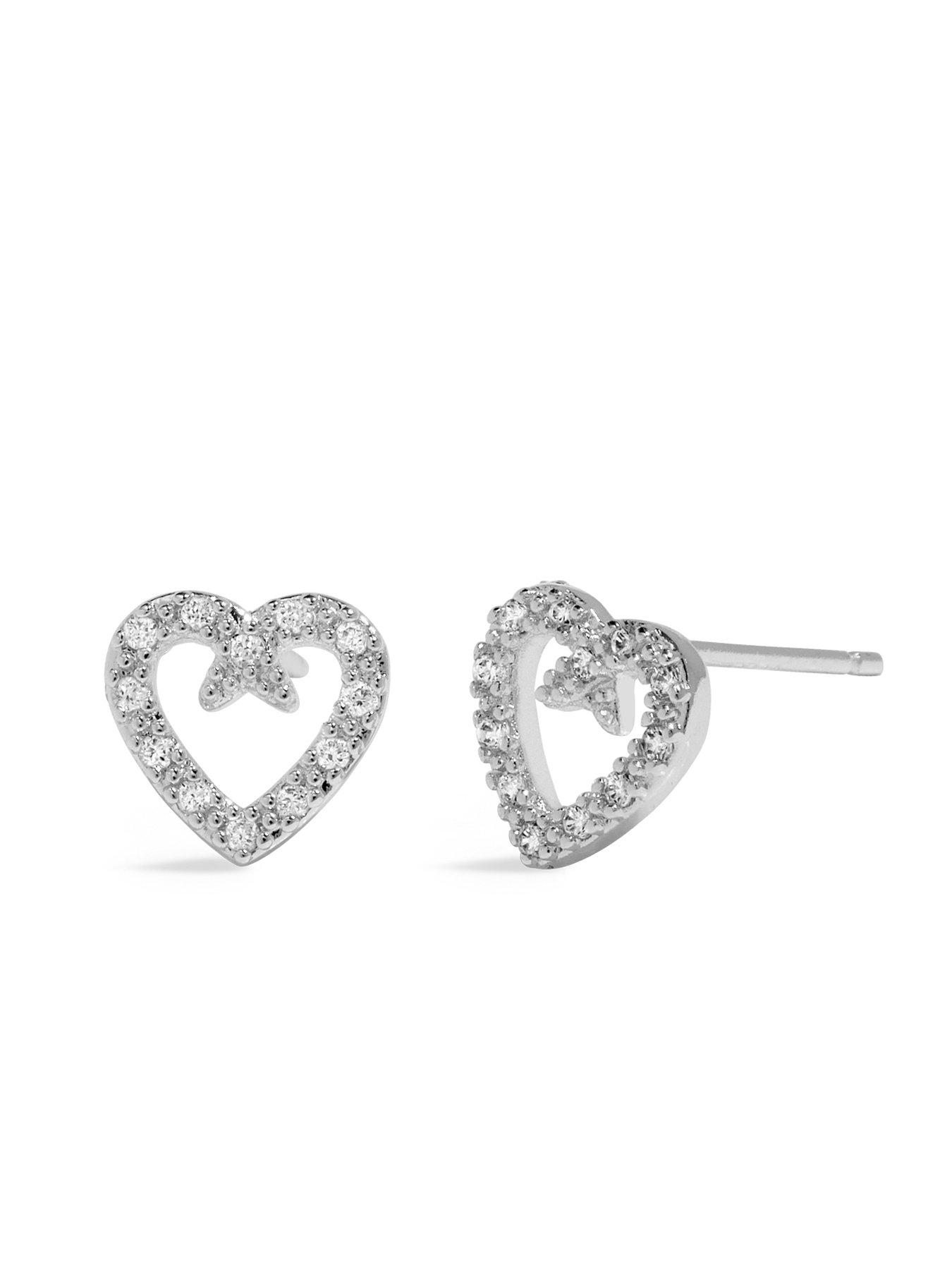Image 4 of 6 of Joma Jewellery MOMENTS TO SHINE , WITH LOVE , Silver Plated , Stud Earrings