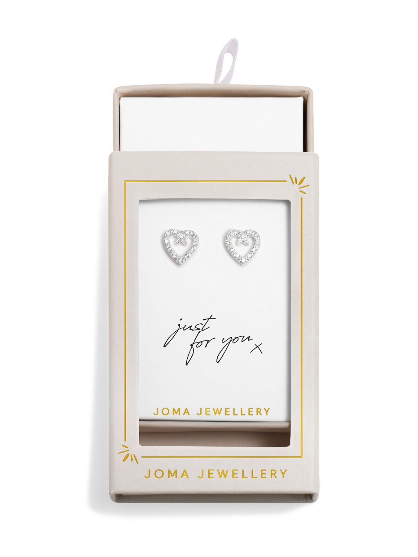 Image 5 of 6 of Joma Jewellery MOMENTS TO SHINE , WITH LOVE , Silver Plated , Stud Earrings