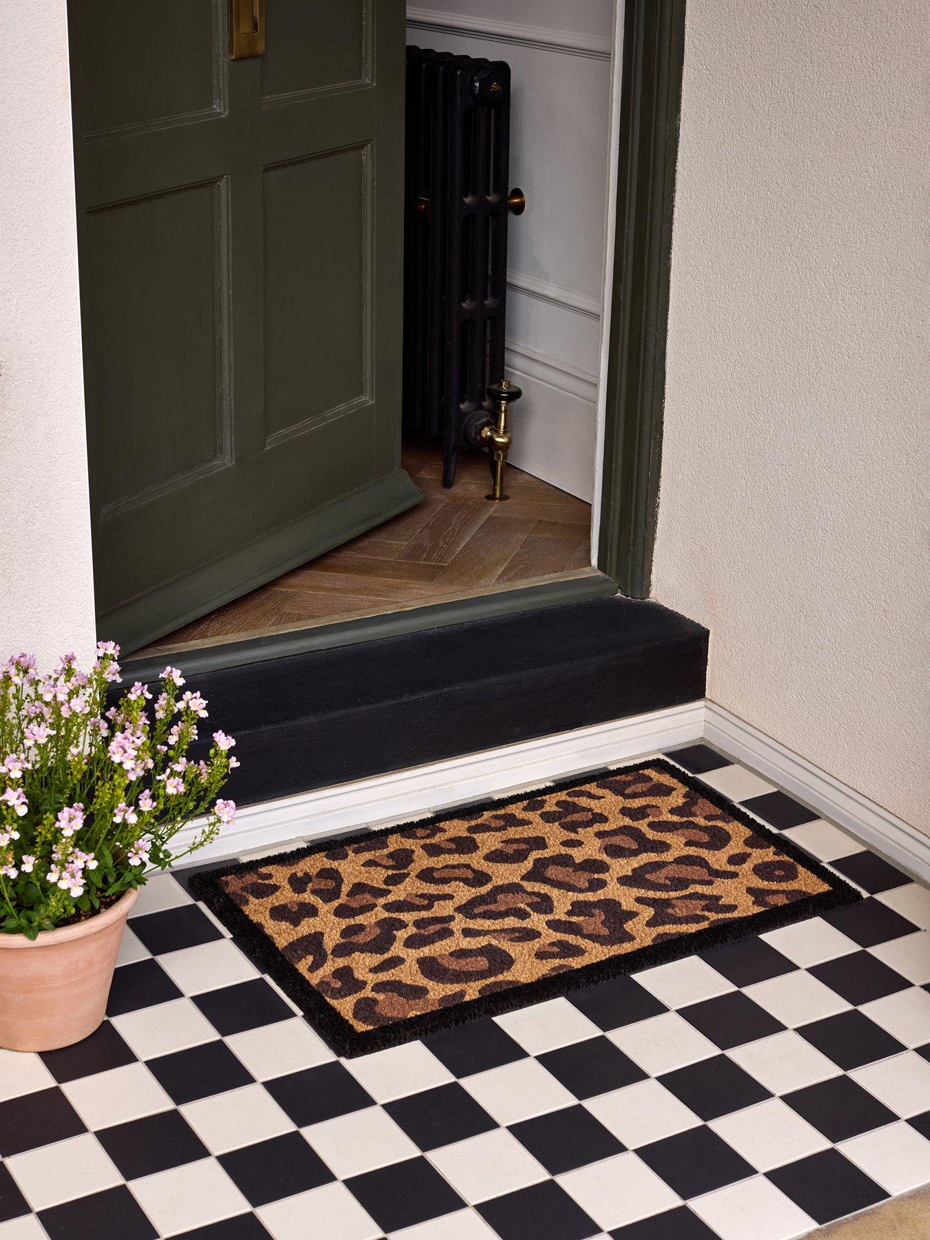 Very Home Leopard Border Coir Doormat 45x75cm