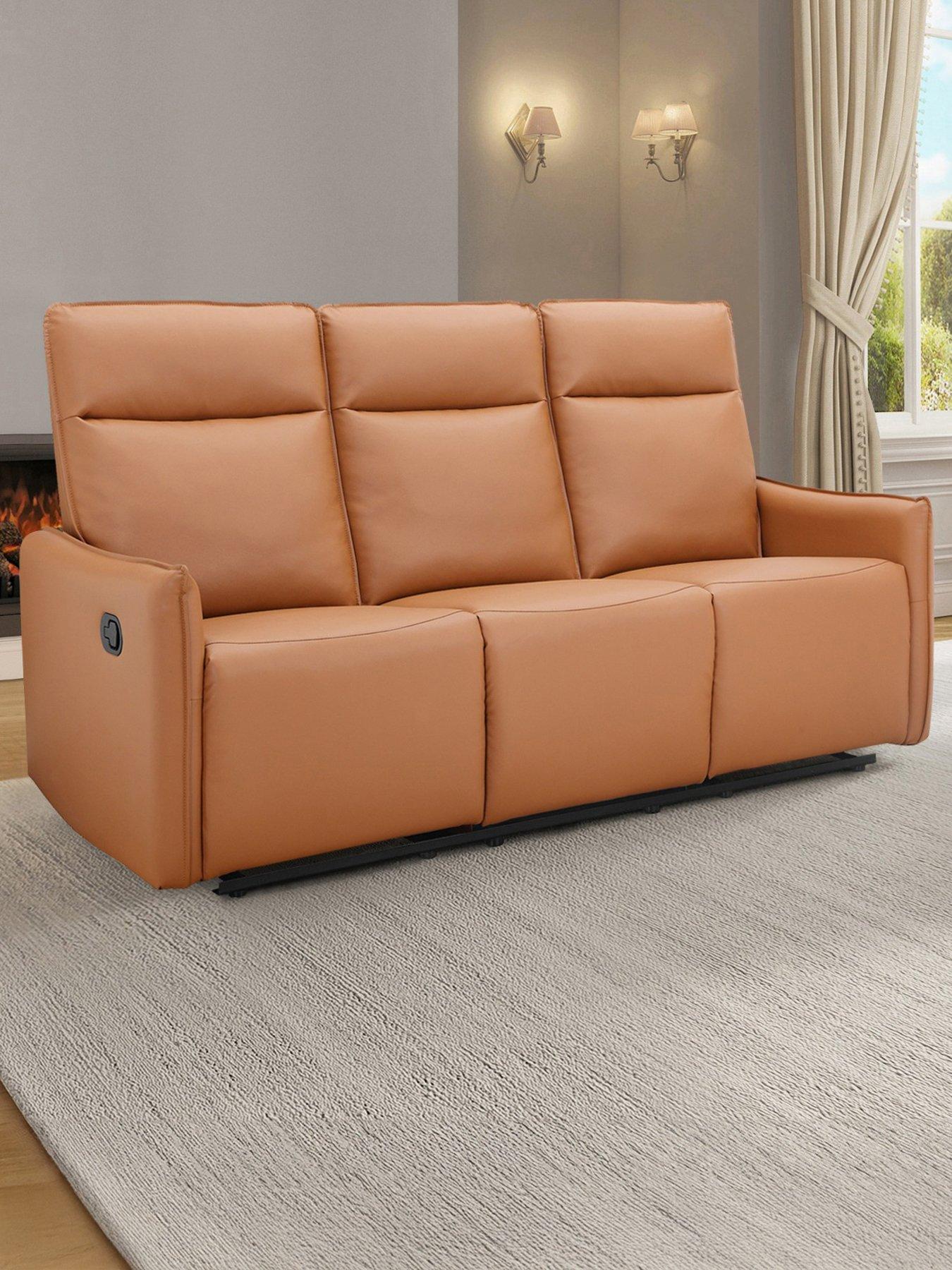 Dorel Home Lugo Faux Leather 3 Seater Manual Recliner