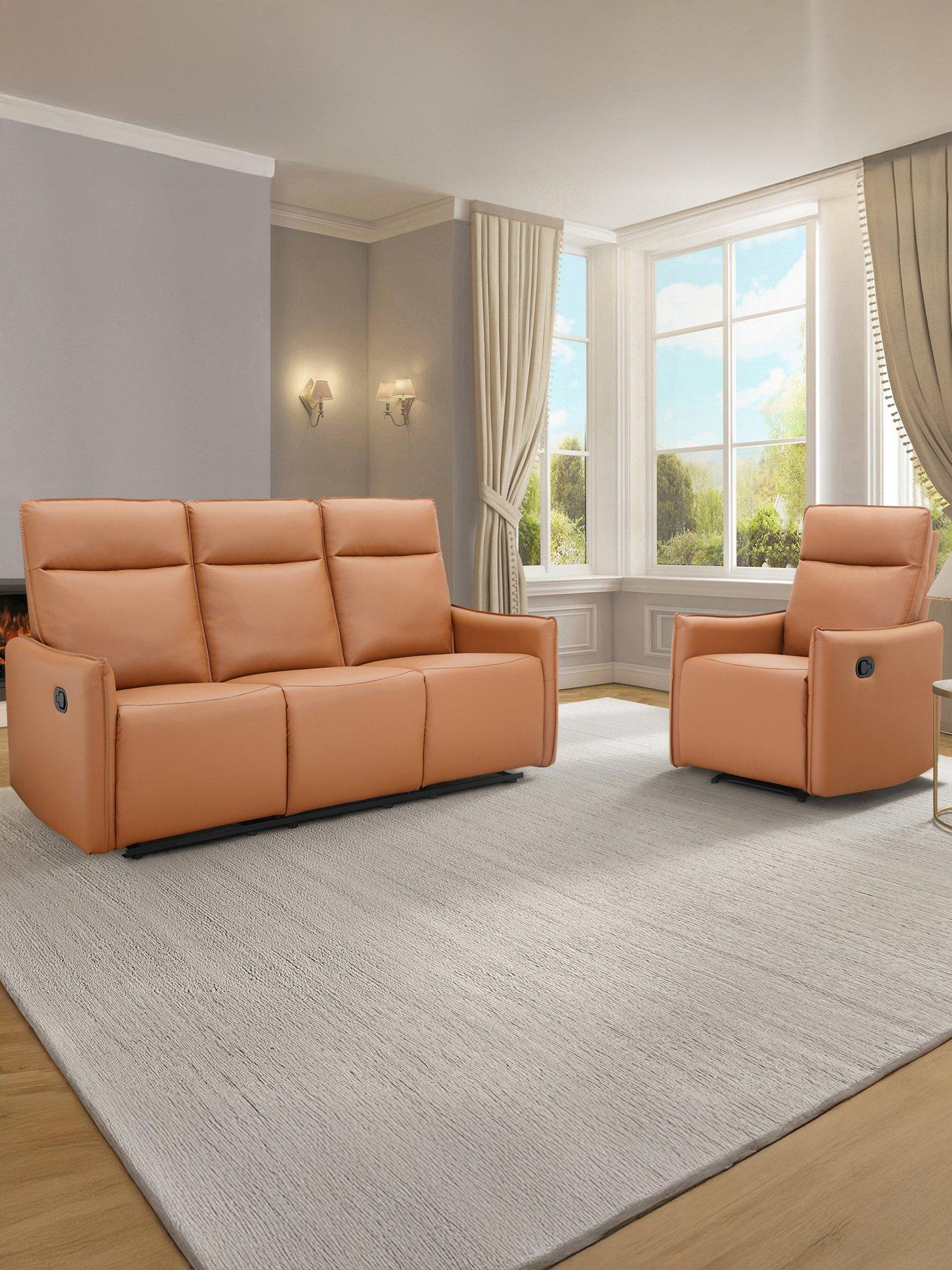 Image 3 of 7 of Dorel Home Lugo Faux Leather 3 Seater Manual Recliner