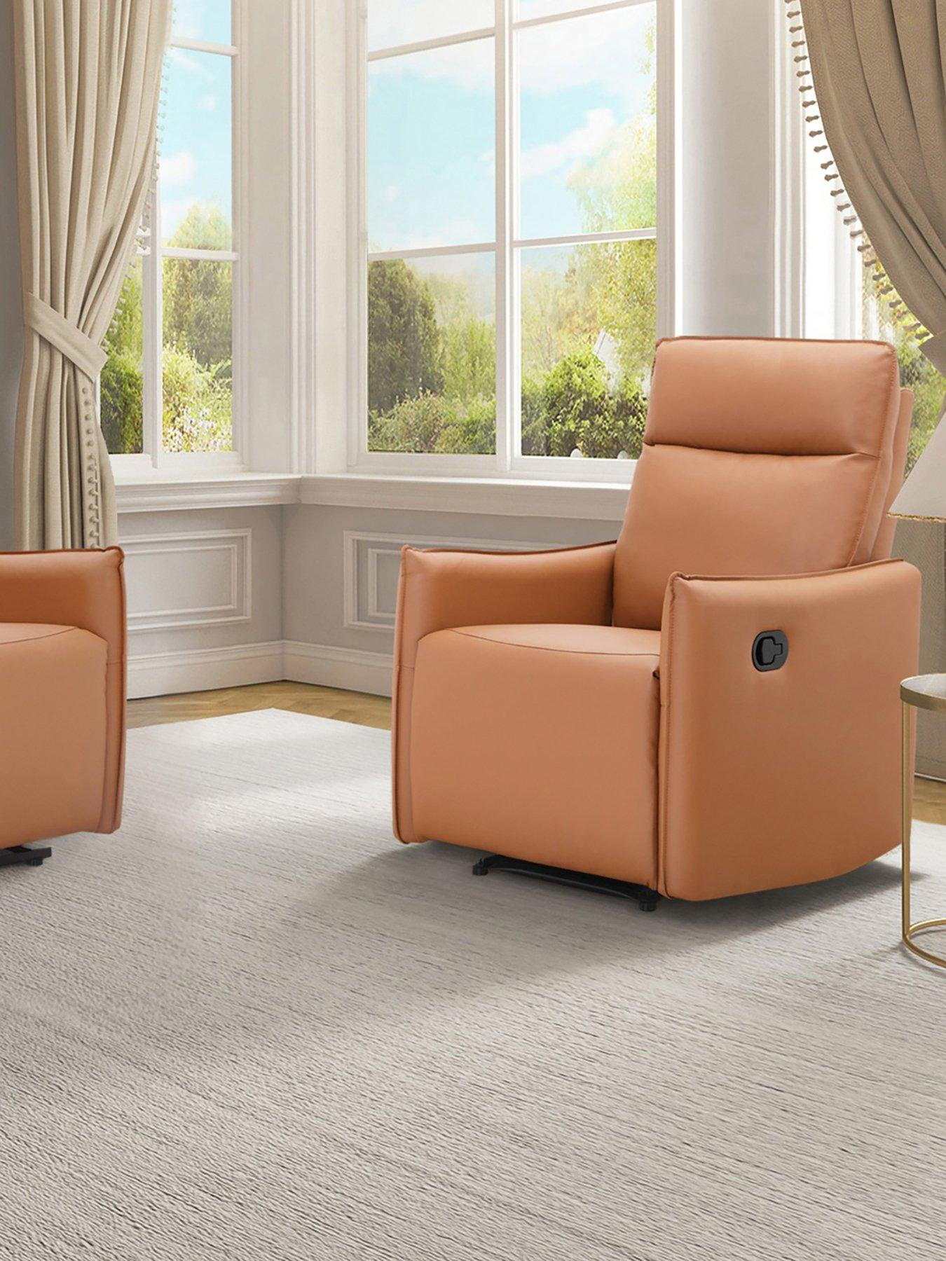Image 1 of 7 of Dorel Home Lugo Faux Leather Manual Recliner