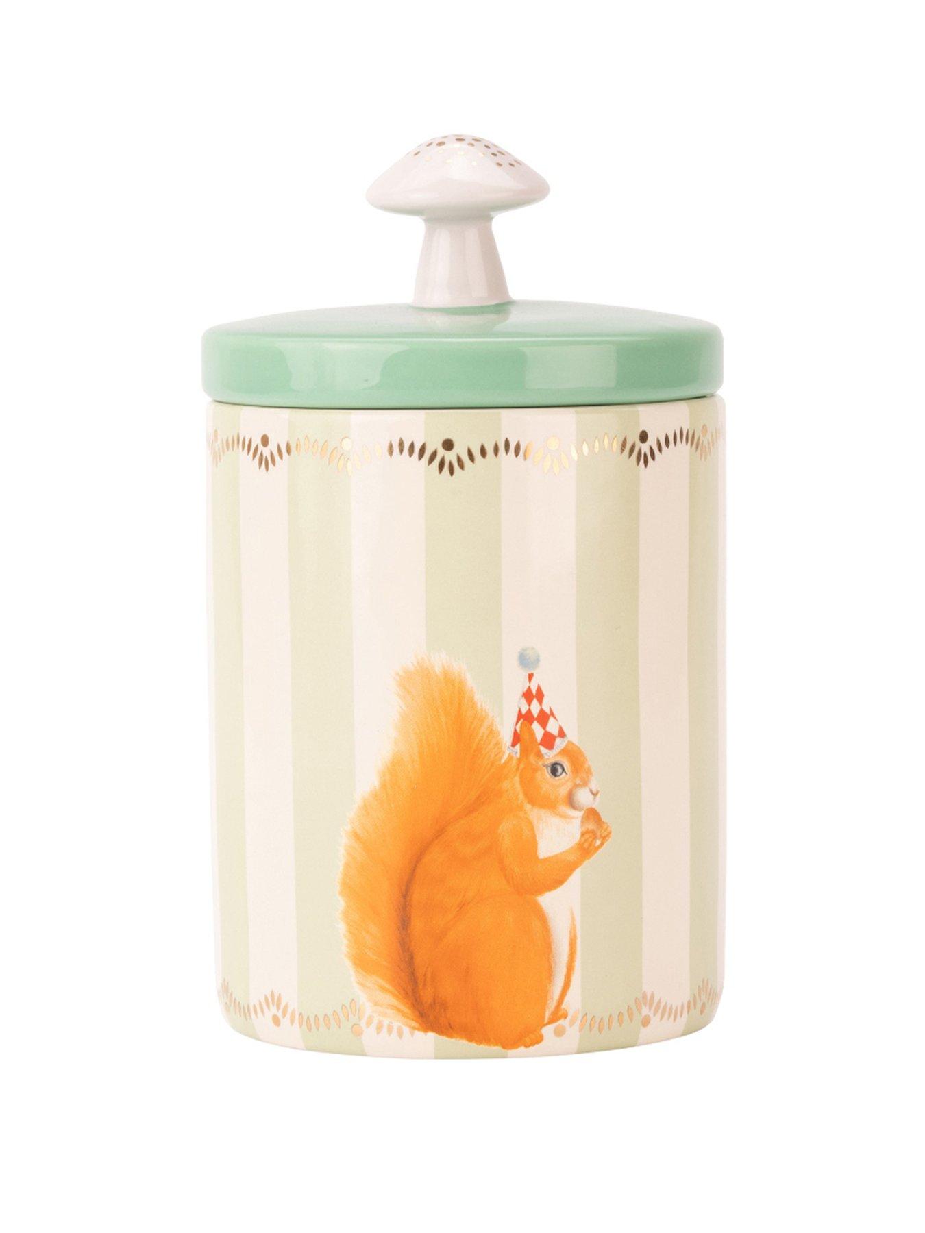 Yvonne Ellen Storage Jar Med Squirrel