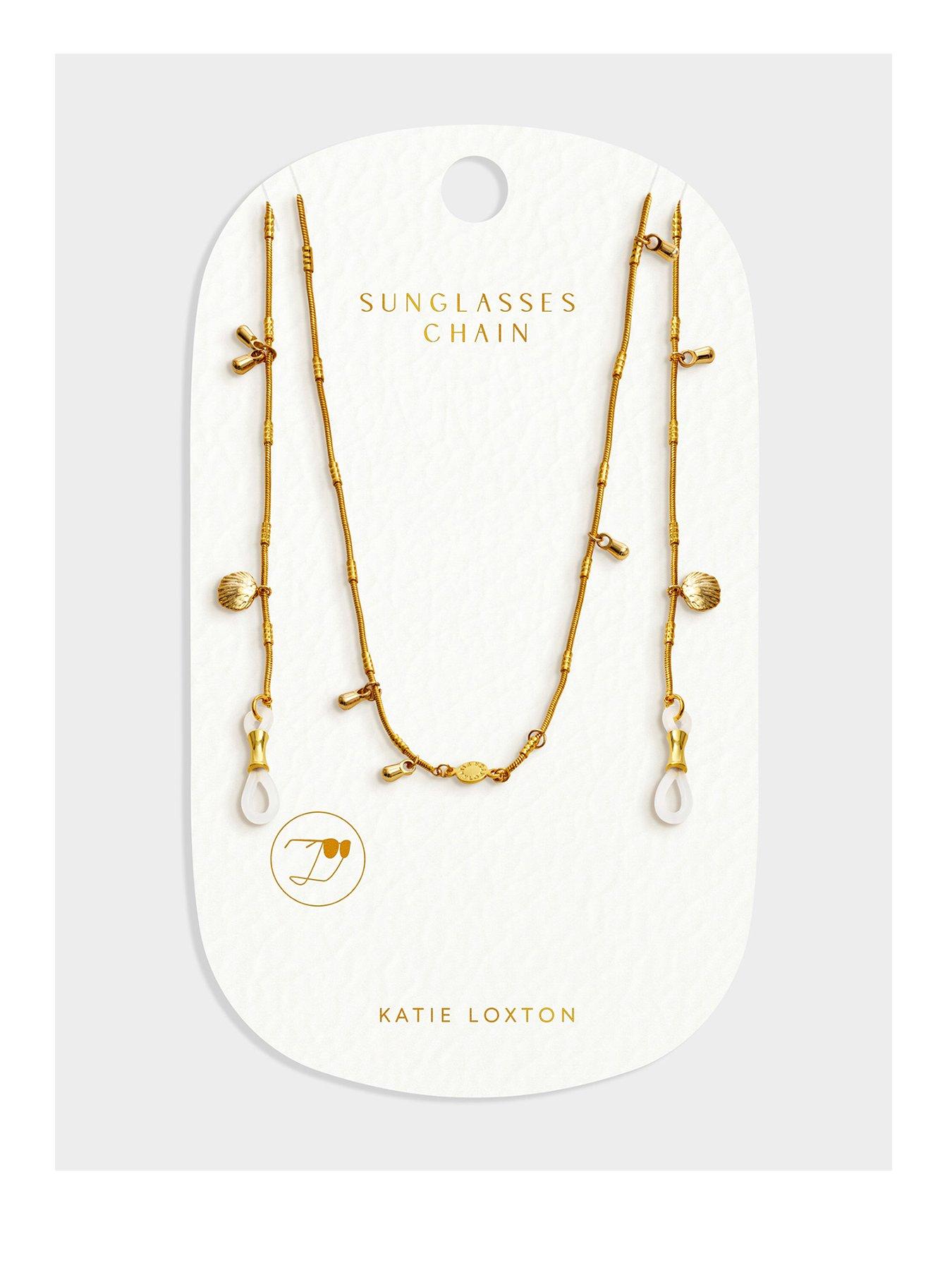 Katie Loxton COCHELLIA SUNGLASSES CHAIN , Gold Coated , 65cm