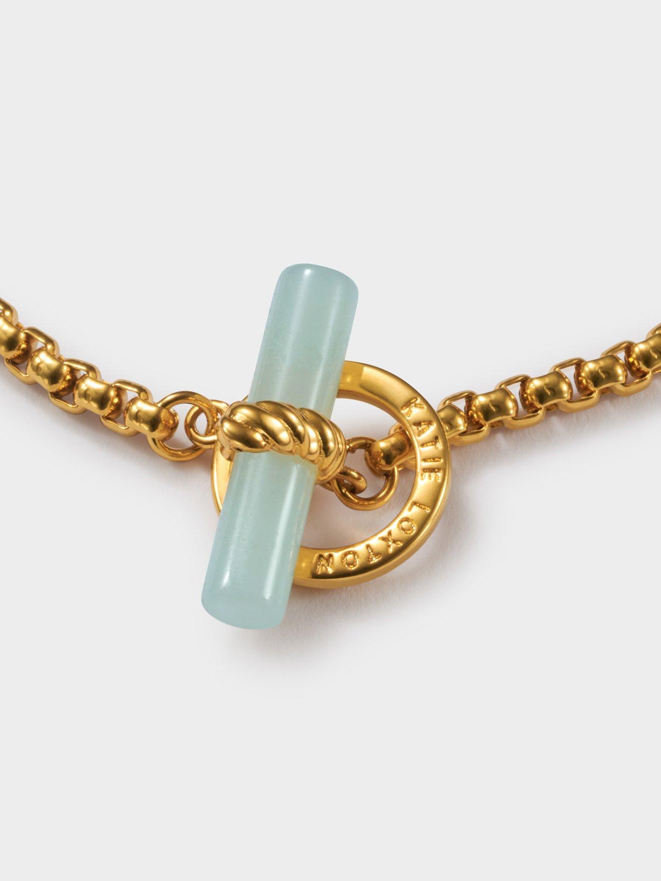 Image 4 of 5 of Katie Loxton Azura T-Bar Bracelet , Gold Coated , 18.5cm - Waterproof
