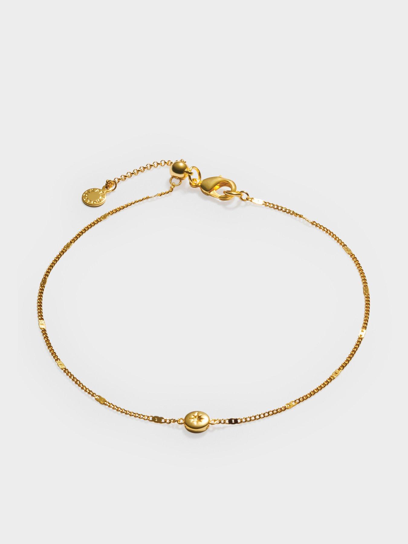 Image 2 of 5 of Katie Loxton Aphira Anklet , Gold Coated , 23cm + 3cm extender - Waterproof