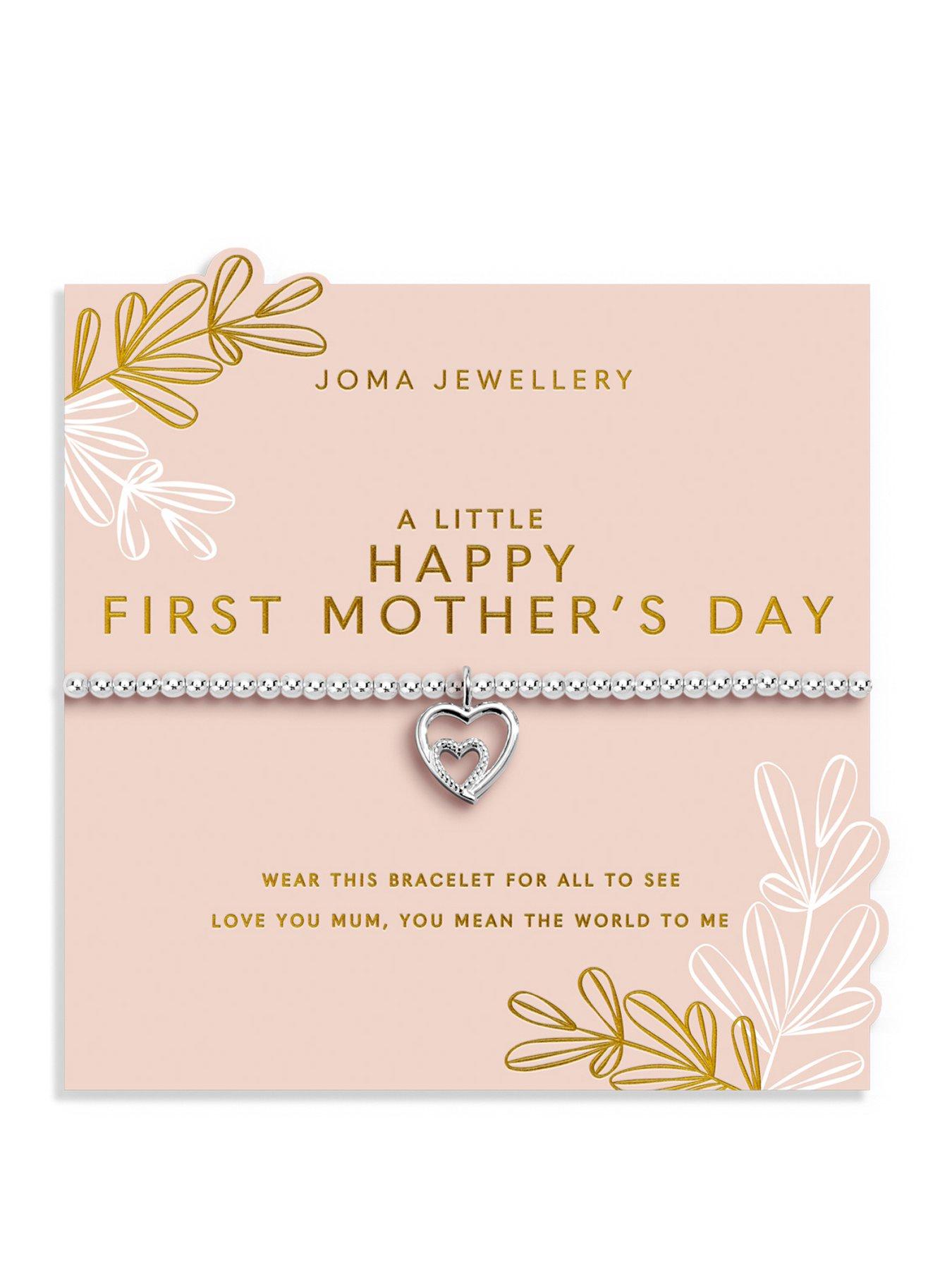 Image 1 of 5 of Joma Jewellery MOTHER'S DAY A LITTLE , HAPPY FIRST MOTHER'S DAY , Silver Plated , Bracelet , 17.5cm stretch