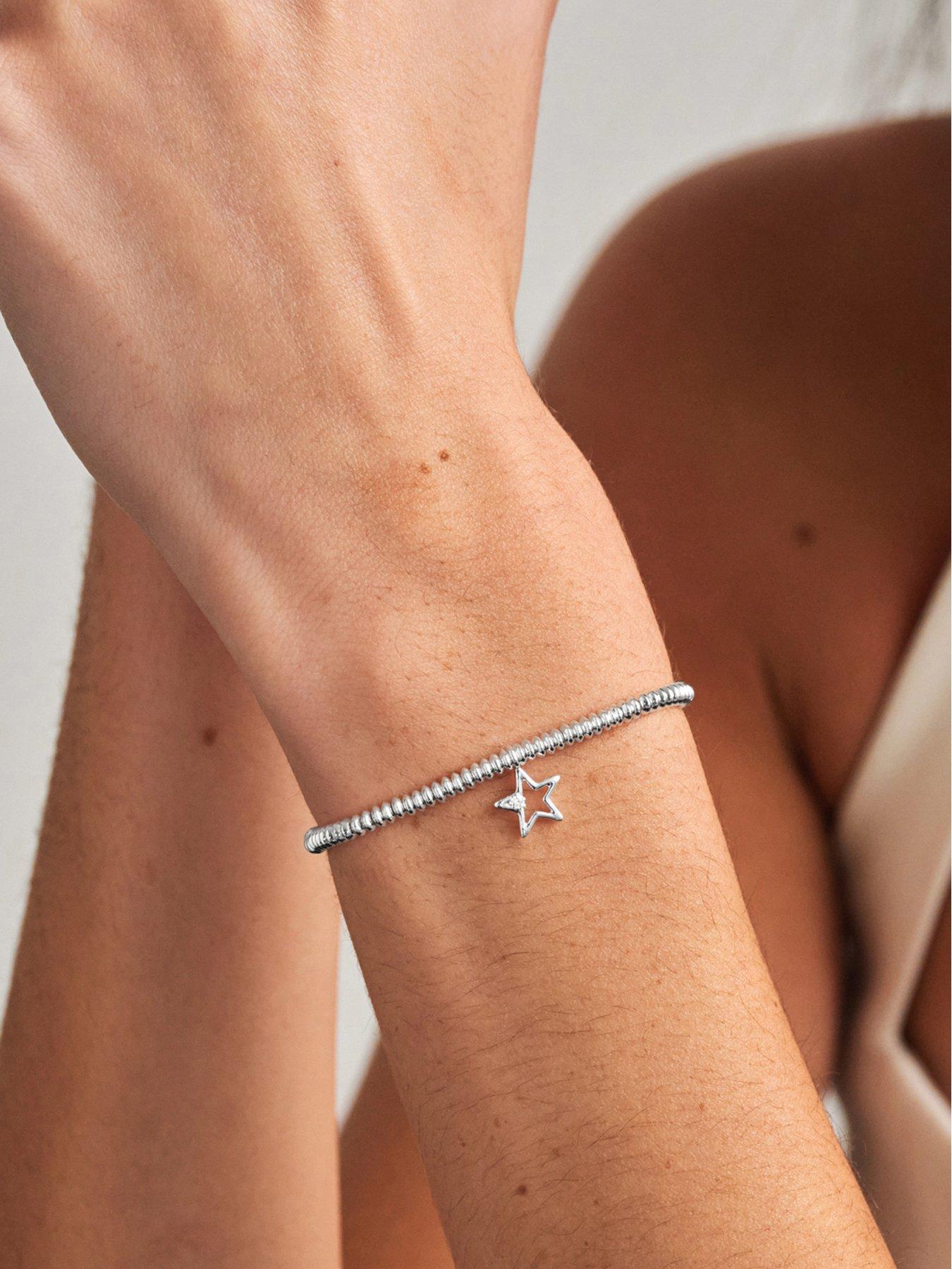 Image 2 of 7 of Joma Jewellery LABORATORY GROWN DIAMOND A LITTLE , CONGRATULATIONS , Silver Plated , Bracelet , 17.5cm stretch