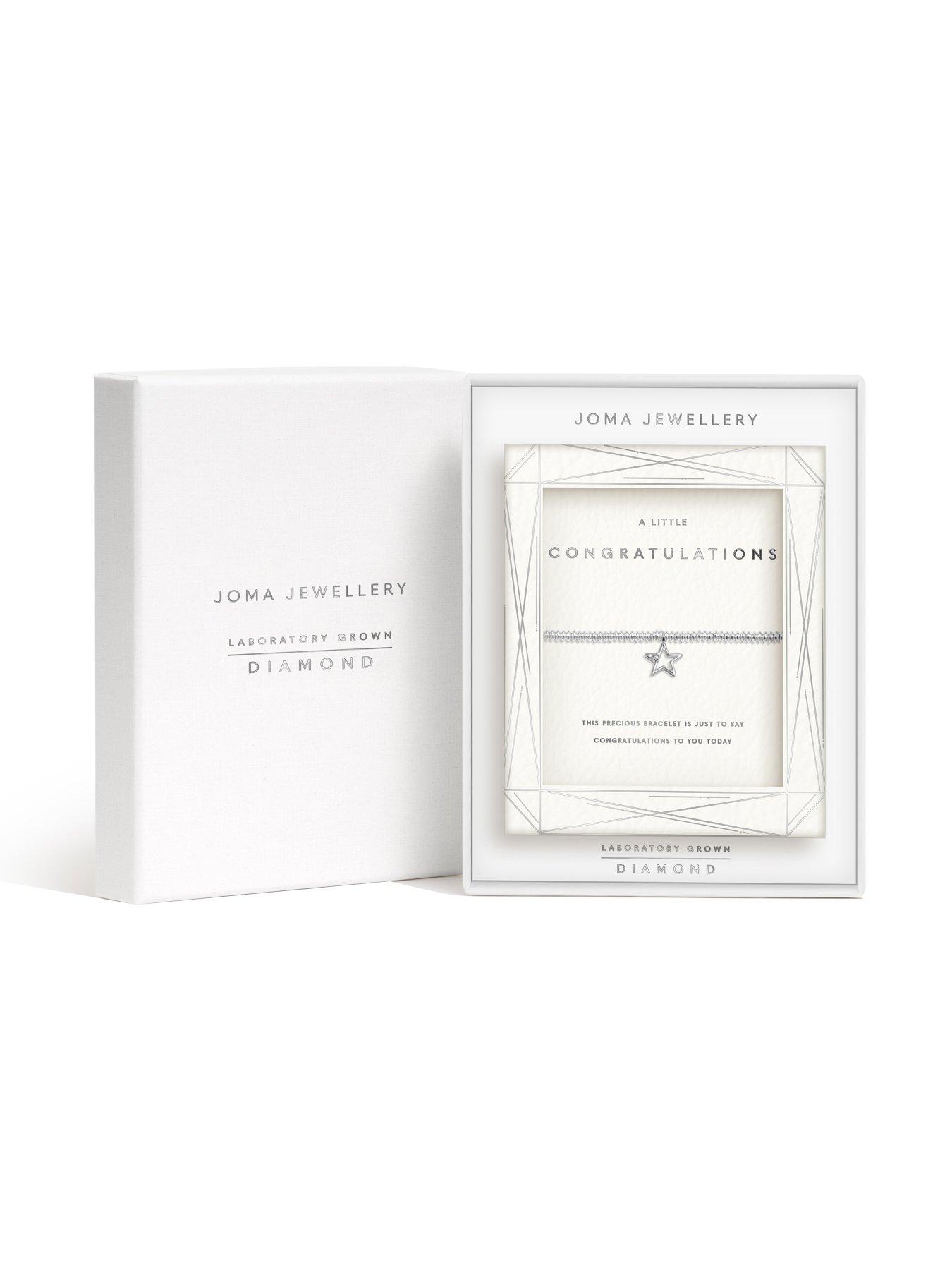 Image 3 of 7 of Joma Jewellery LABORATORY GROWN DIAMOND A LITTLE , CONGRATULATIONS , Silver Plated , Bracelet , 17.5cm stretch