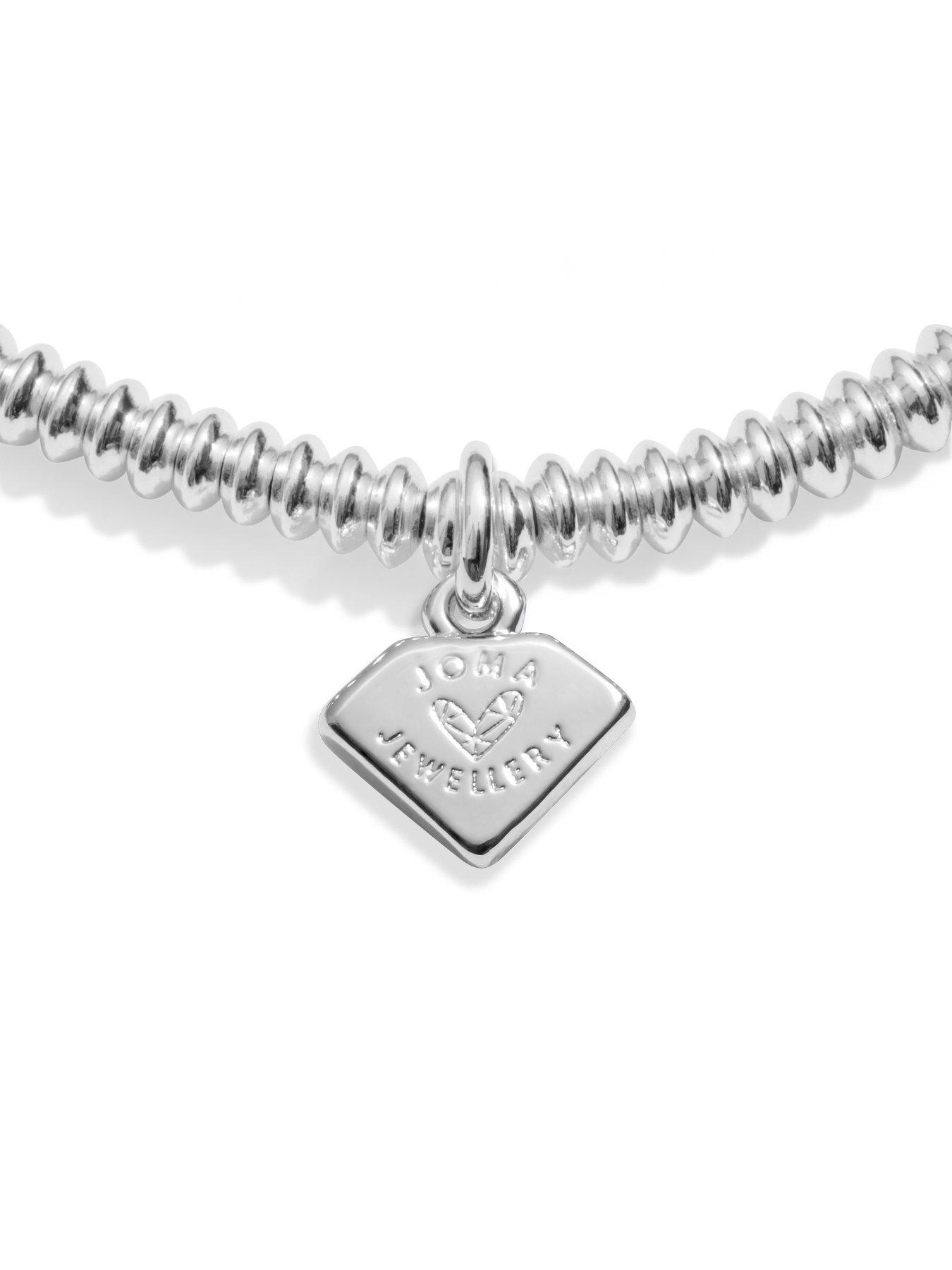 Image 5 of 7 of Joma Jewellery LABORATORY GROWN DIAMOND A LITTLE , CONGRATULATIONS , Silver Plated , Bracelet , 17.5cm stretch