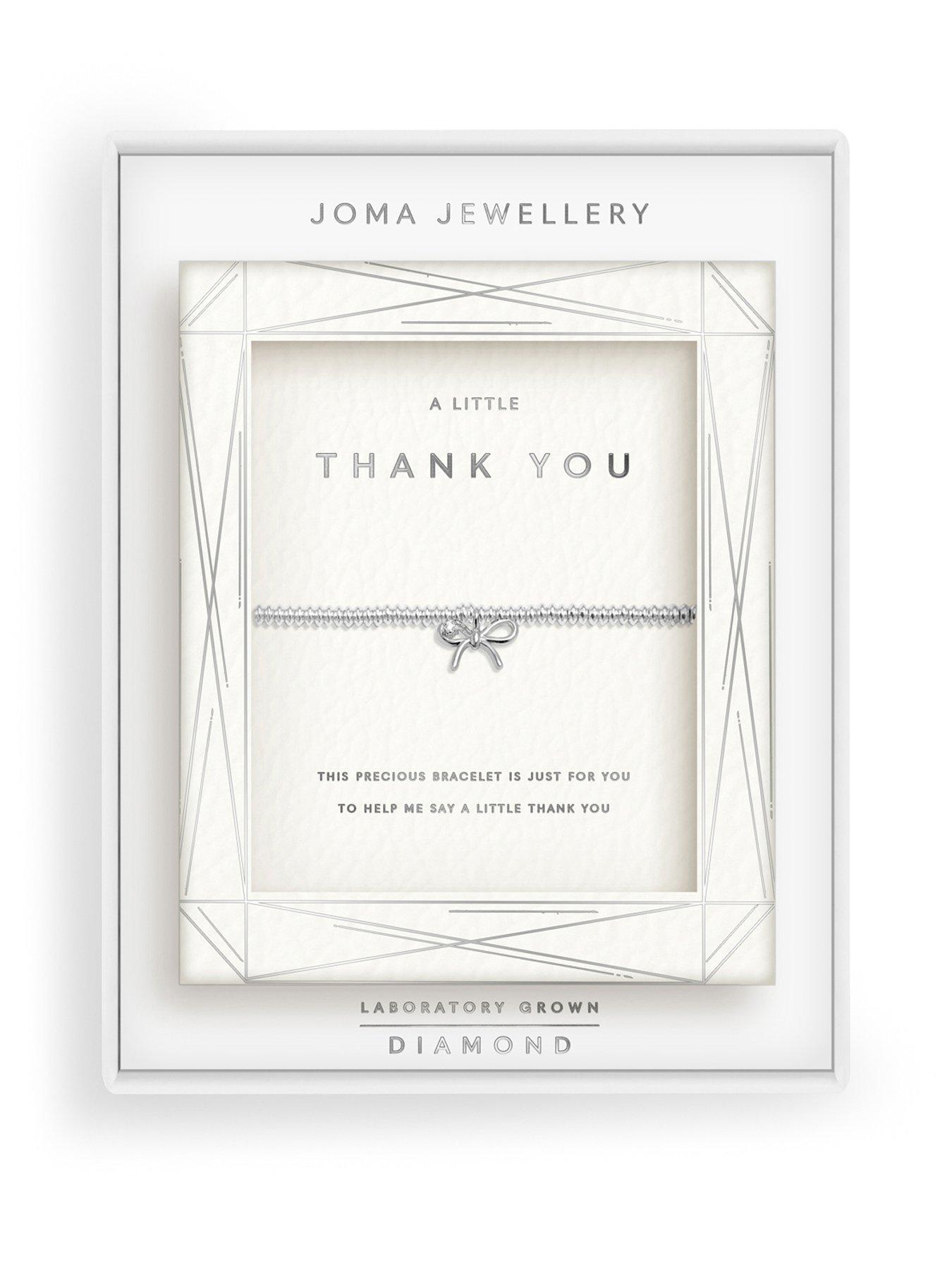 Image 1 of 7 of Joma Jewellery LABORATORY GROWN DIAMOND A LITTLE , THANK YOU , Silver Plated , Bracelet , 17.5cm stretch
