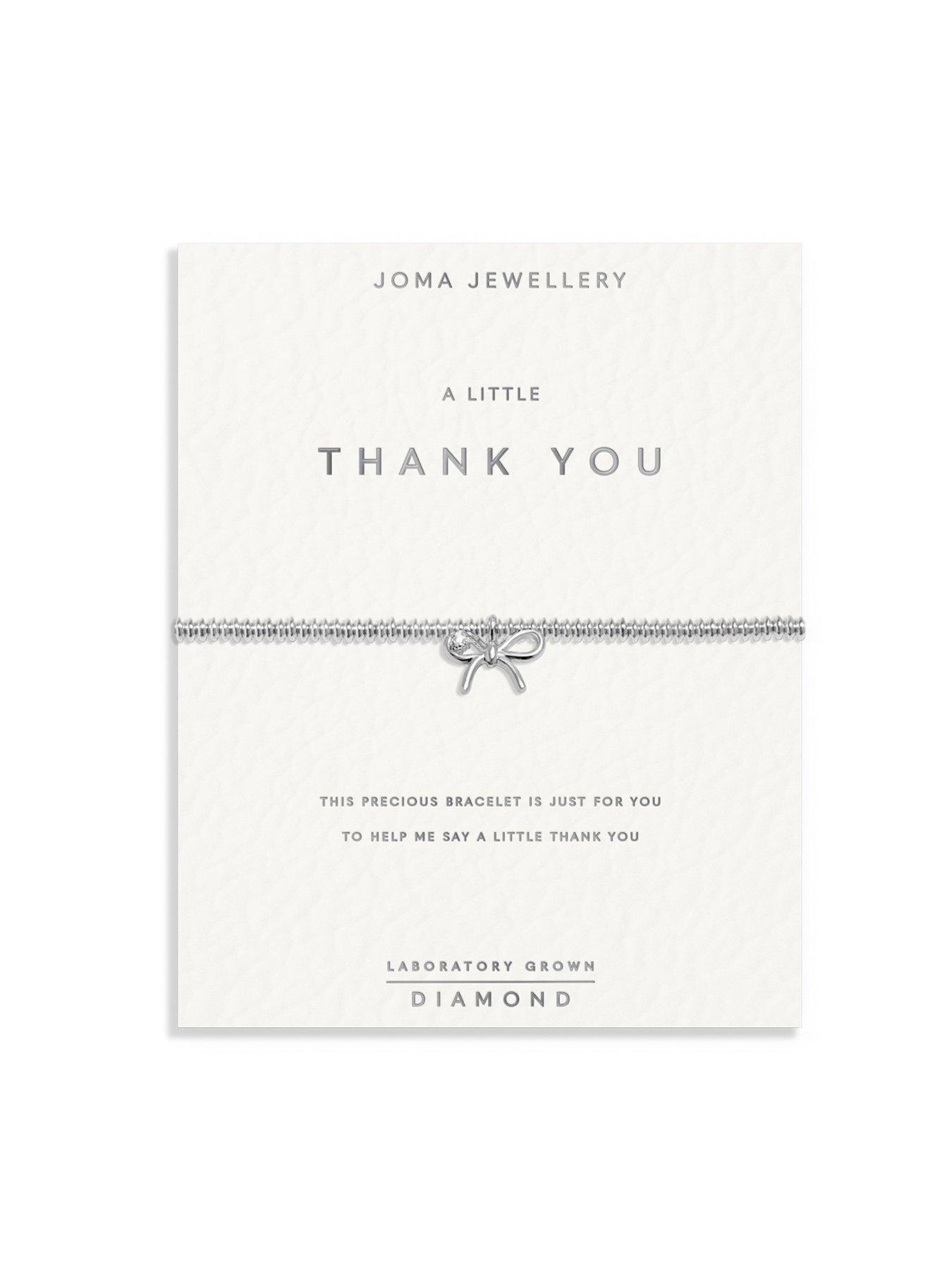 Image 6 of 7 of Joma Jewellery LABORATORY GROWN DIAMOND A LITTLE , THANK YOU , Silver Plated , Bracelet , 17.5cm stretch