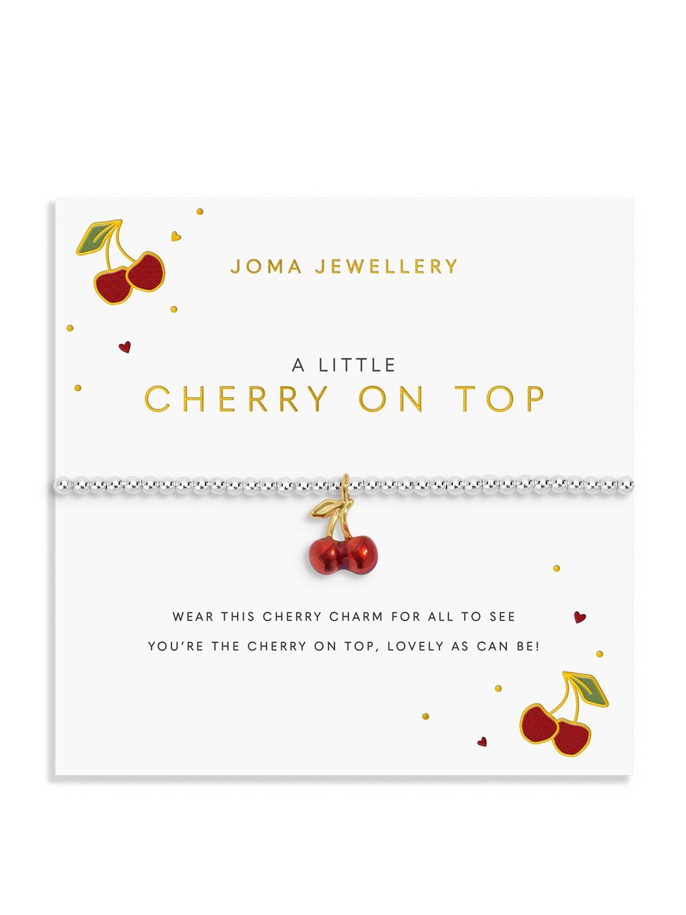 Image 1 of 5 of Joma Jewellery A Little Vibes Cherry On Top Bracelet - Silver Plated