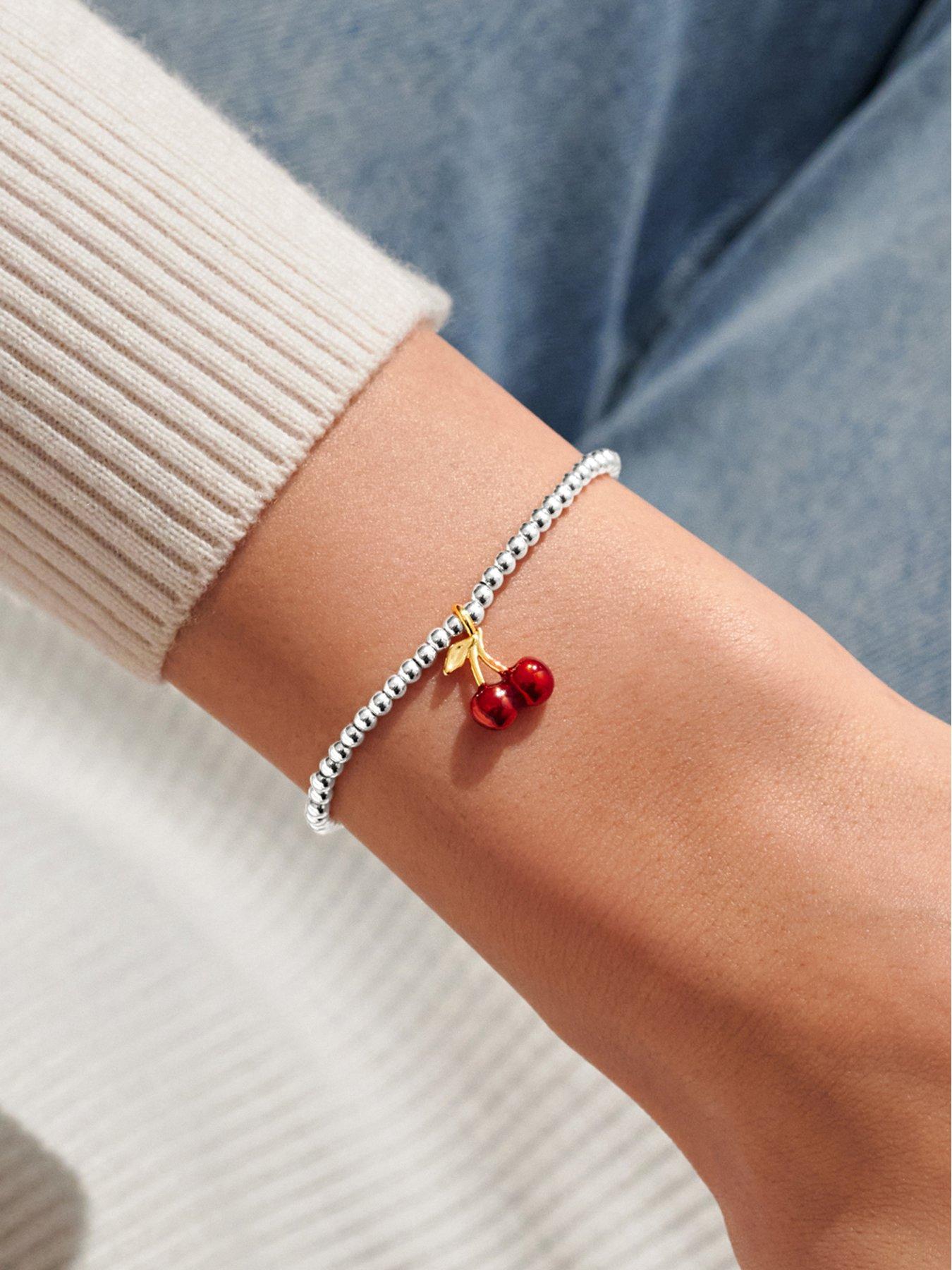 Image 2 of 5 of Joma Jewellery A Little Vibes Cherry On Top Bracelet - Silver Plated