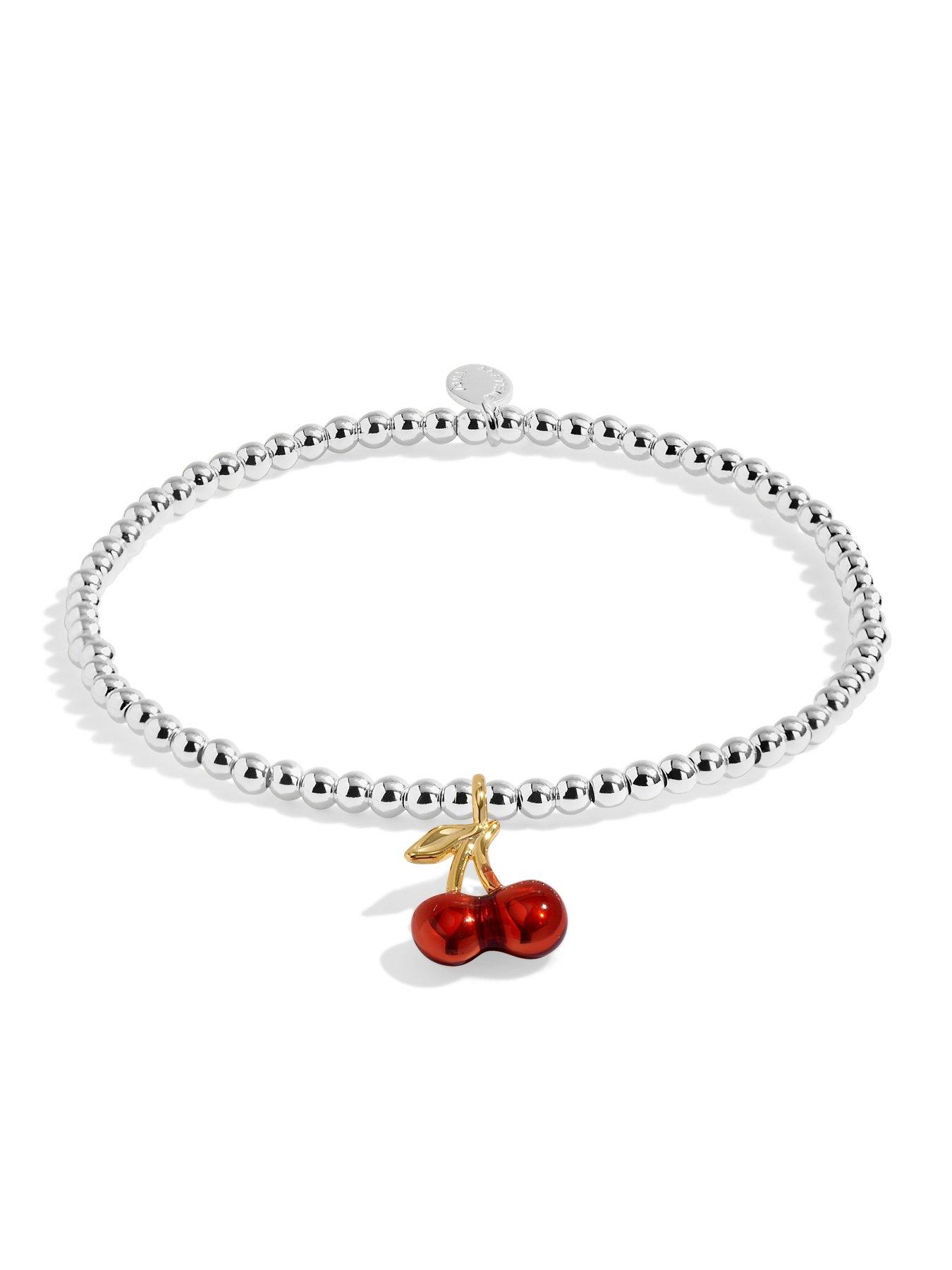 Image 3 of 5 of Joma Jewellery A Little Vibes Cherry On Top Bracelet - Silver Plated