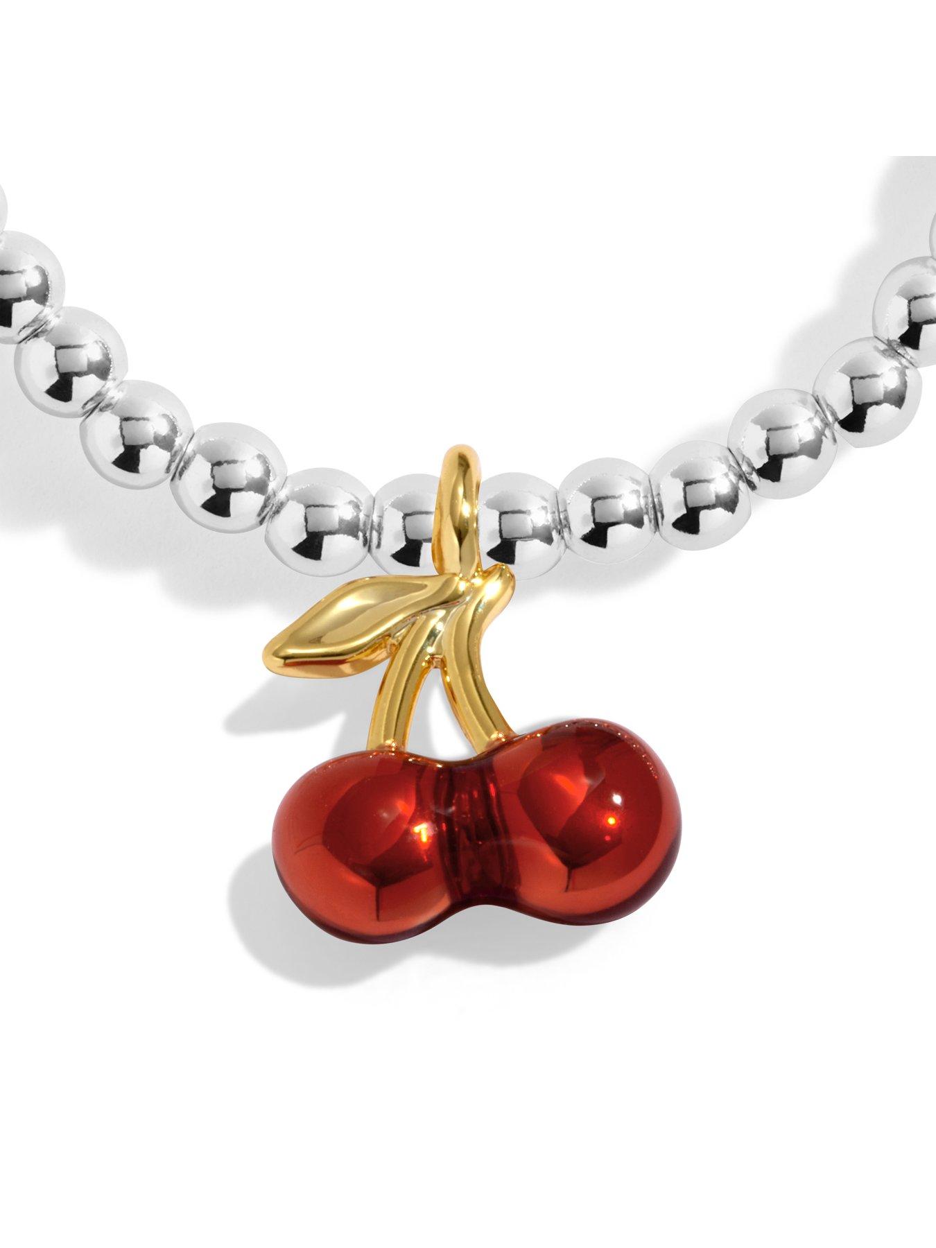 Image 4 of 5 of Joma Jewellery A Little Vibes Cherry On Top Bracelet - Silver Plated