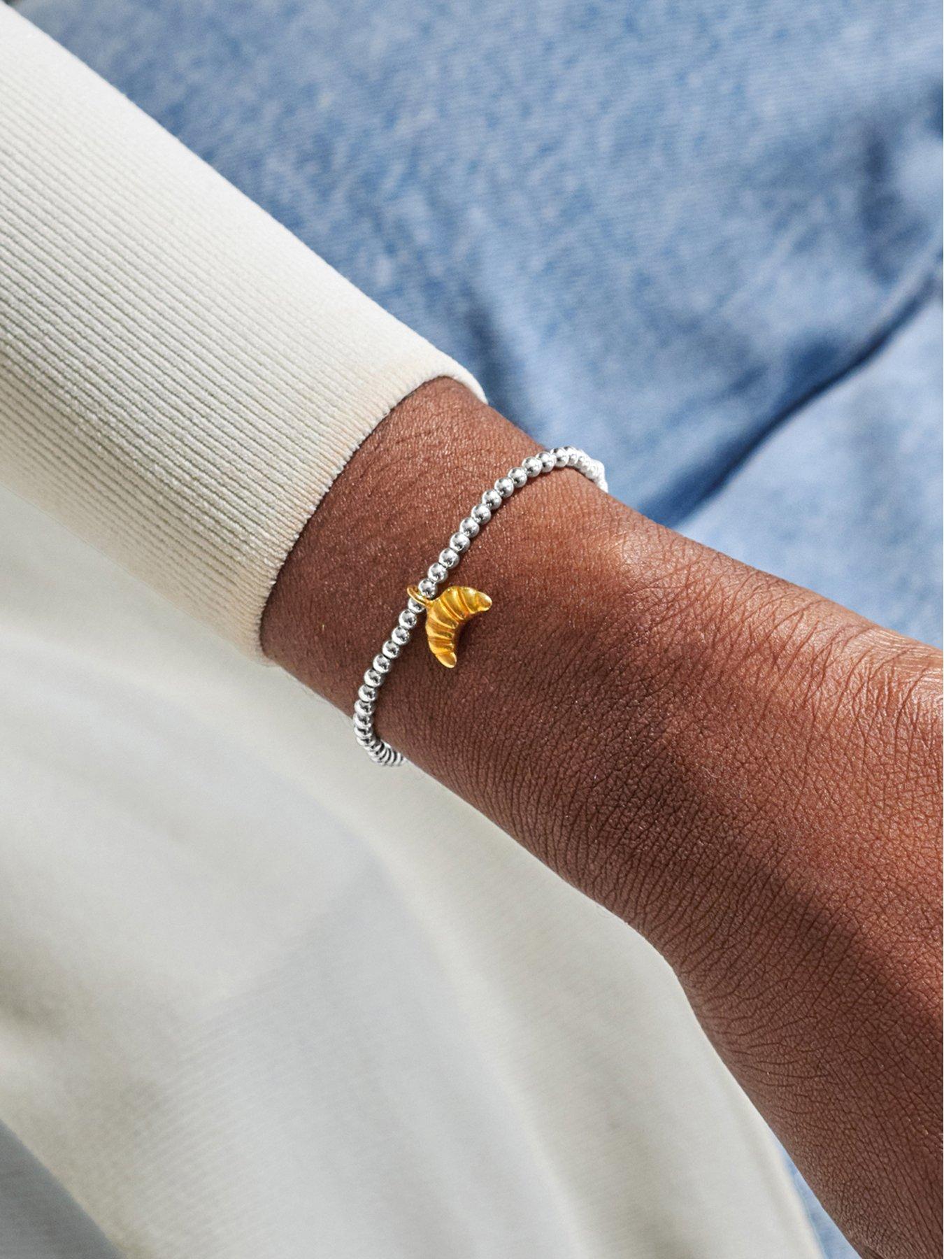 Image 2 of 5 of Joma Jewellery A LITTLE VIBES , BABES WHO BRUNCH , Silver Plated , Bracelet , 17.5cm stretch