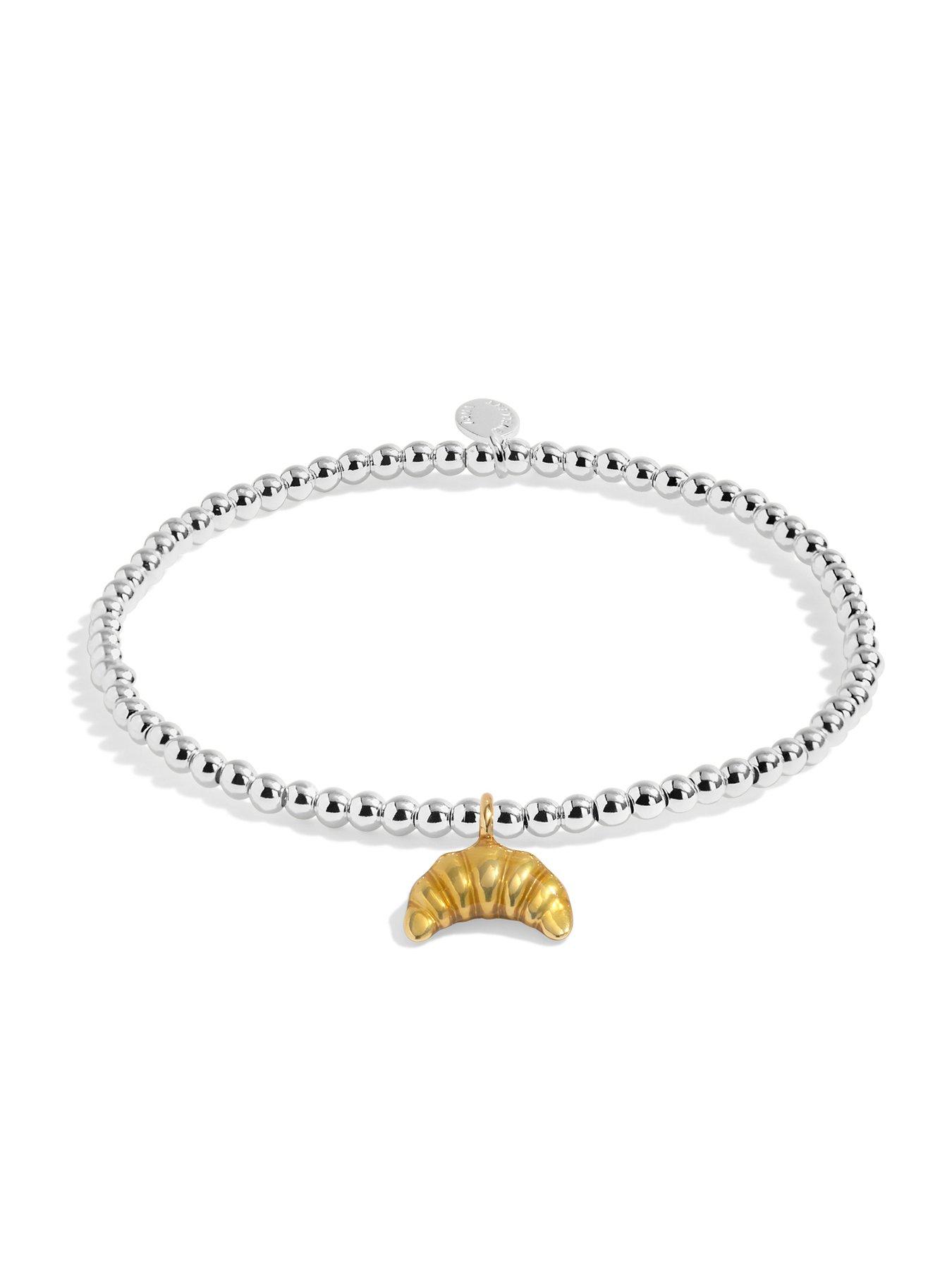 Image 3 of 5 of Joma Jewellery A LITTLE VIBES , BABES WHO BRUNCH , Silver Plated , Bracelet , 17.5cm stretch